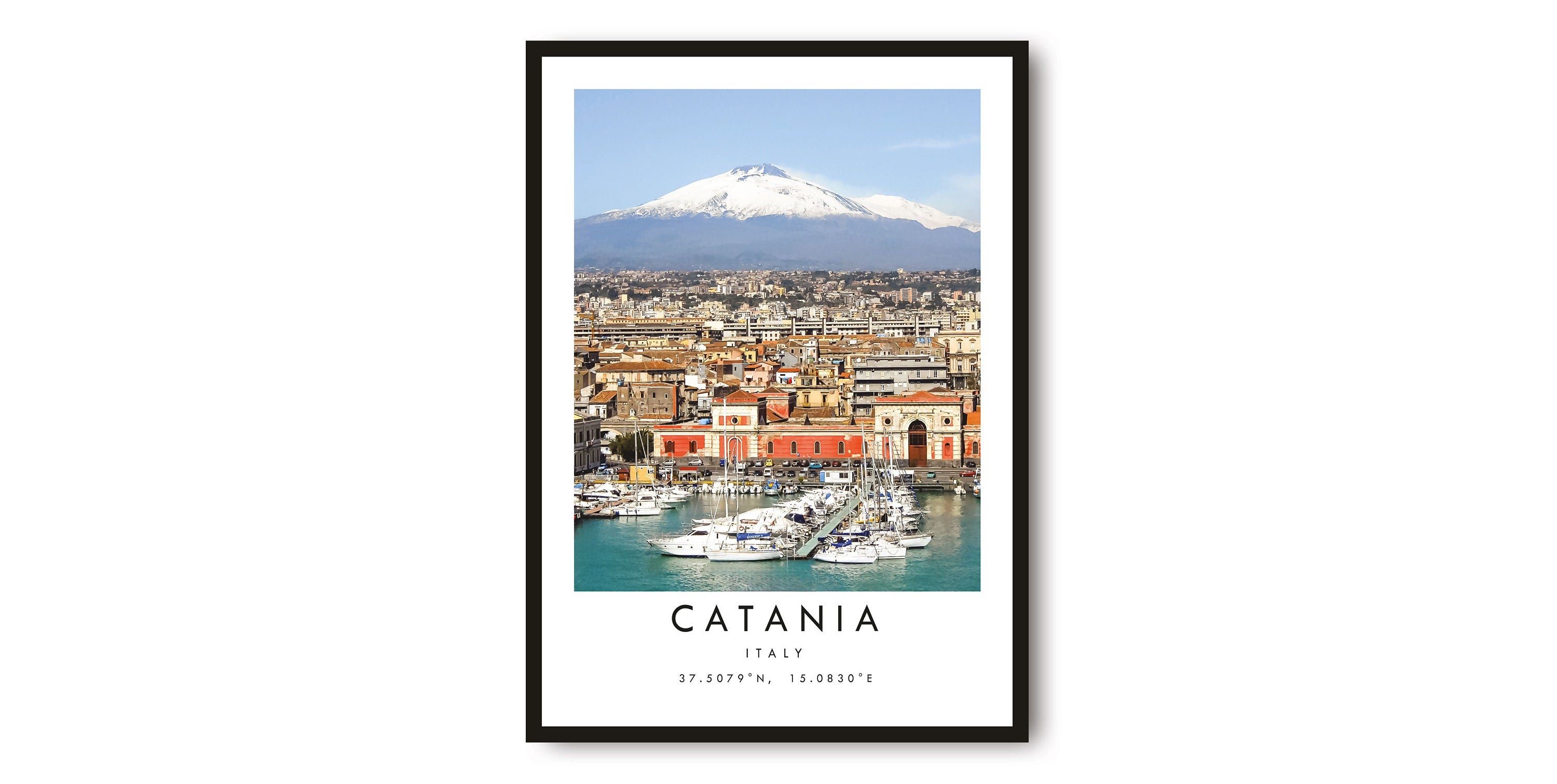 Catania Travel Print, Catania Poster Print, Catania Wall Art Minimalist, Prints of Italy A1/A2/A3/A4/A5