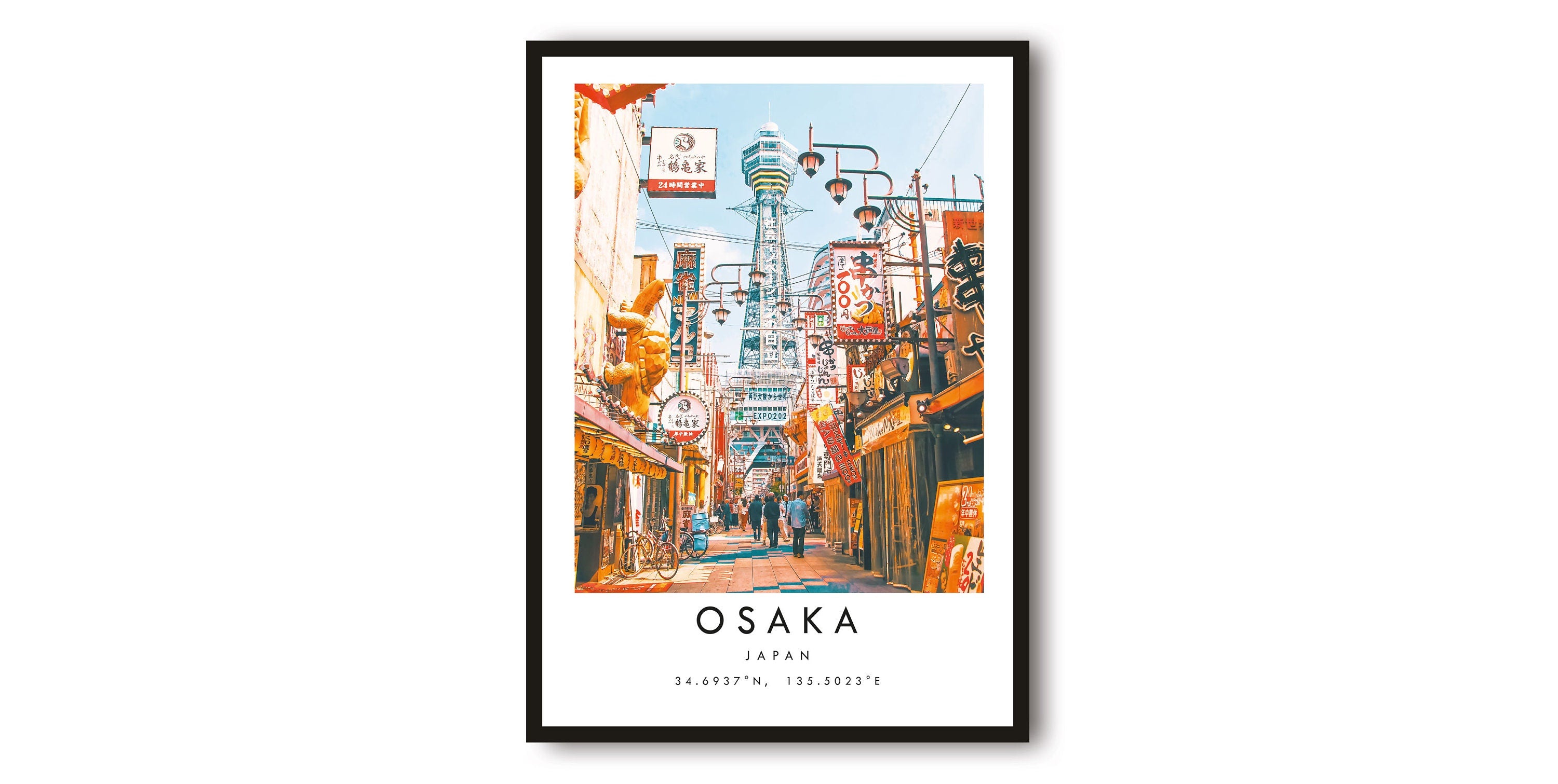 Osaka Travel Print, Japan Poster, Minimalist Home Decor, City A1/A2/A3/A4/A5