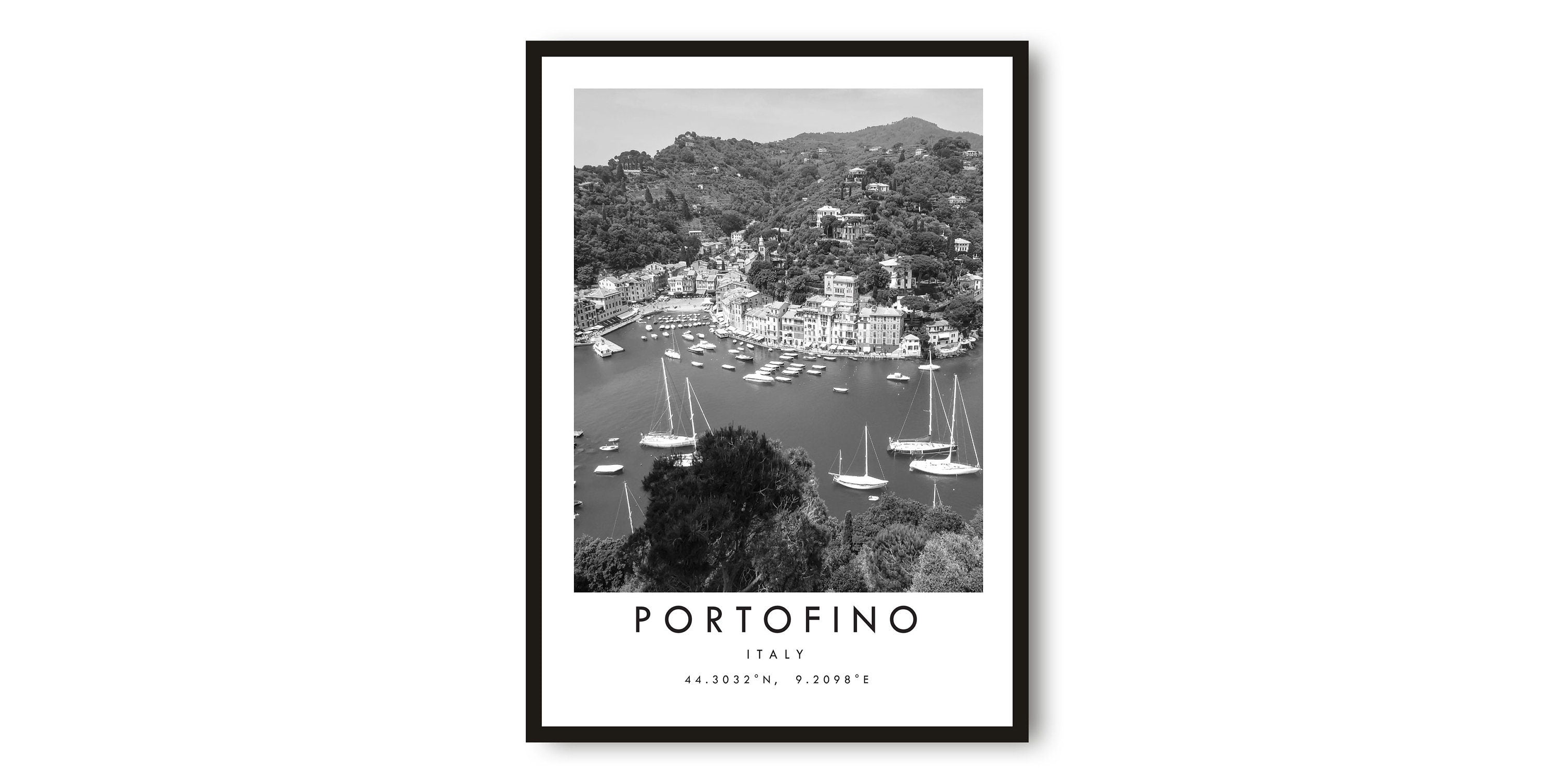 Portofino Travel Print, Portofino Poster Print, Portofino Wall Art Minimalist, Photography Prints of Italy A1/A2/A3/A4/A5