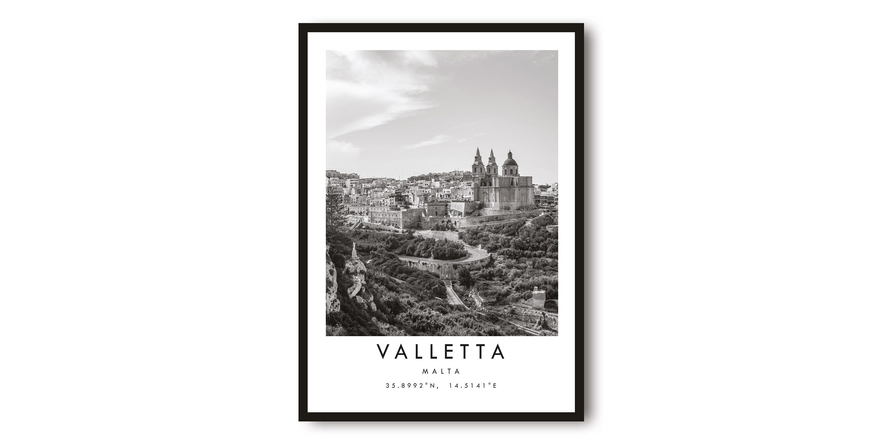 Valletta Travel Print, Malta Poster Print, Valletta Wall Art Minimalist, Photography Prints of Valletta A1/A2/A3/A4/A5