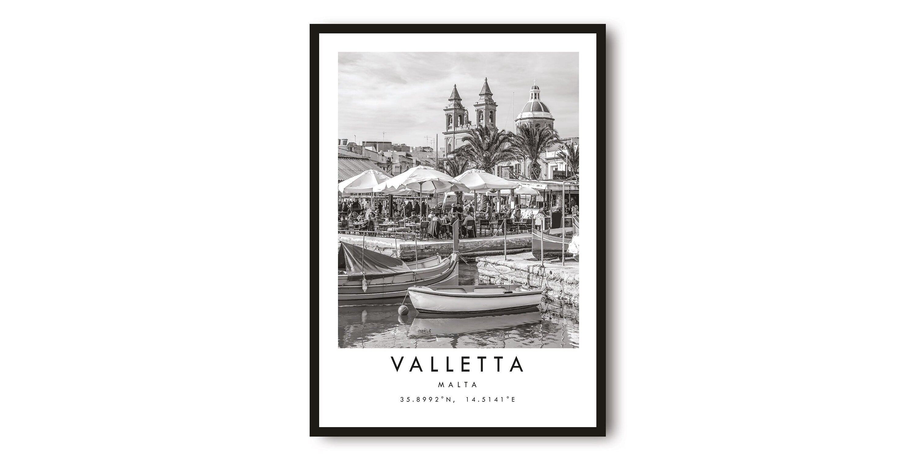 Valletta Travel Print, Malta Poster Print, Valletta Wall Art Minimalist, Photography Prints of Valletta A1/A2/A3/A4/A5