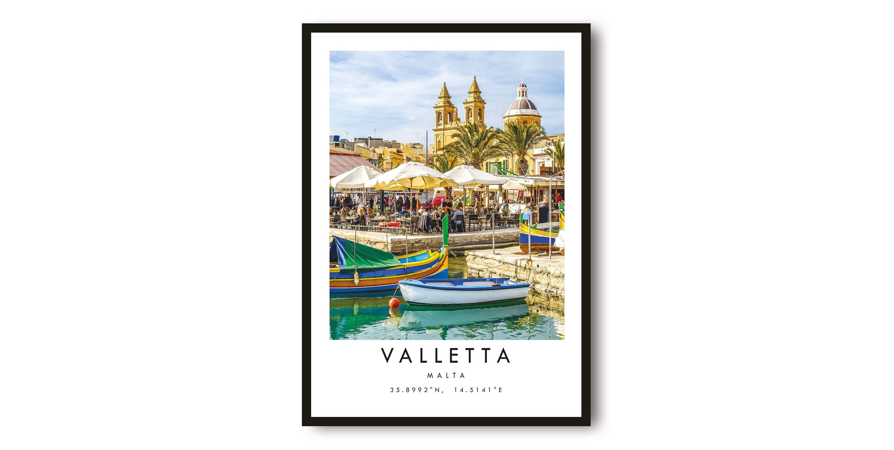 Valletta Travel Print, Malta Poster Print, Valletta Wall Art Minimalist, Photography Prints of Valletta A1/A2/A3/A4/A5
