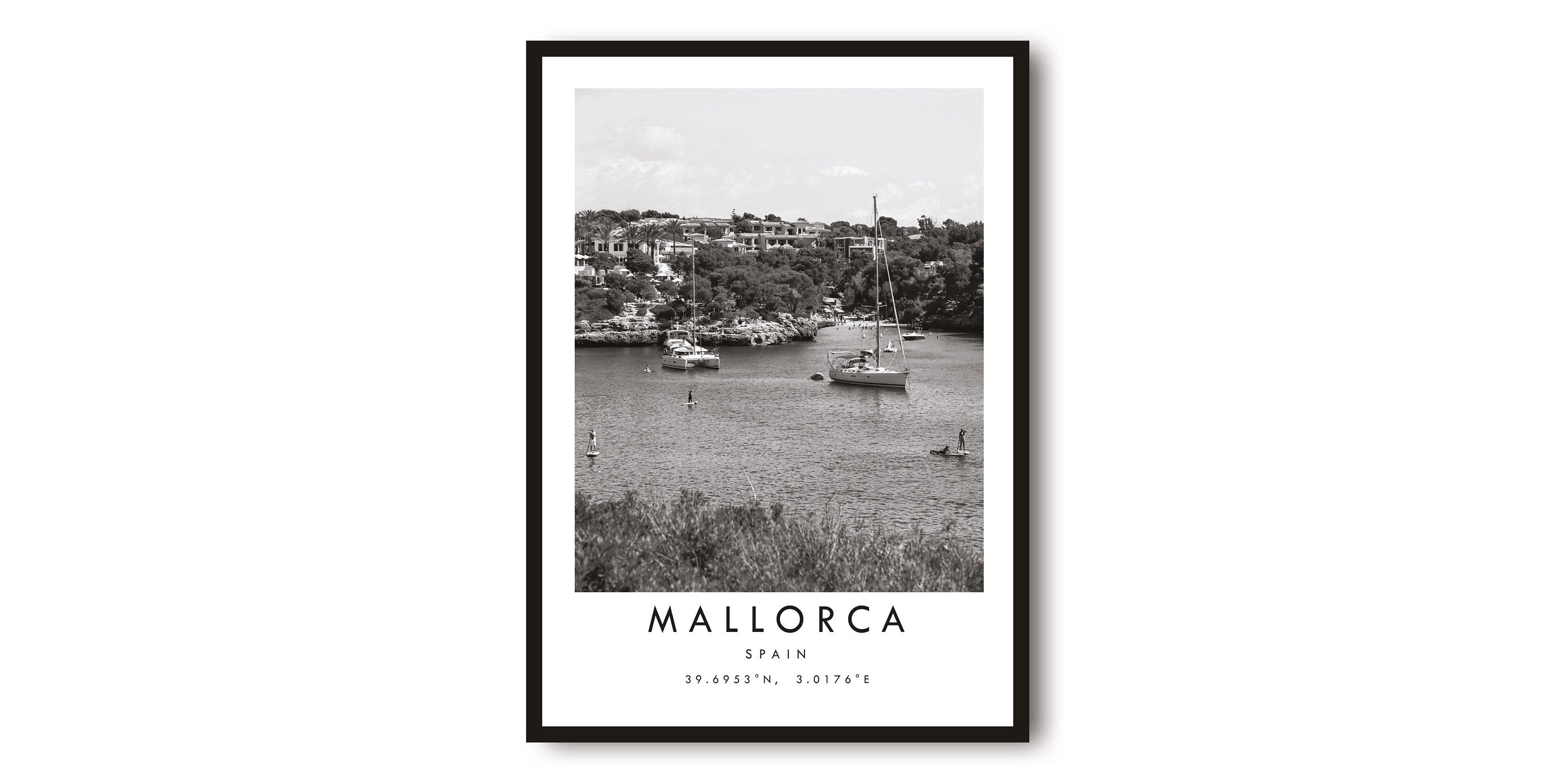 Mallorca Travel Print, Mallorca Poster, Unique Wallart Decor, Black and White Home Decor, Spain Mallorca, Popular Print A1/A2/A3/A4/A5