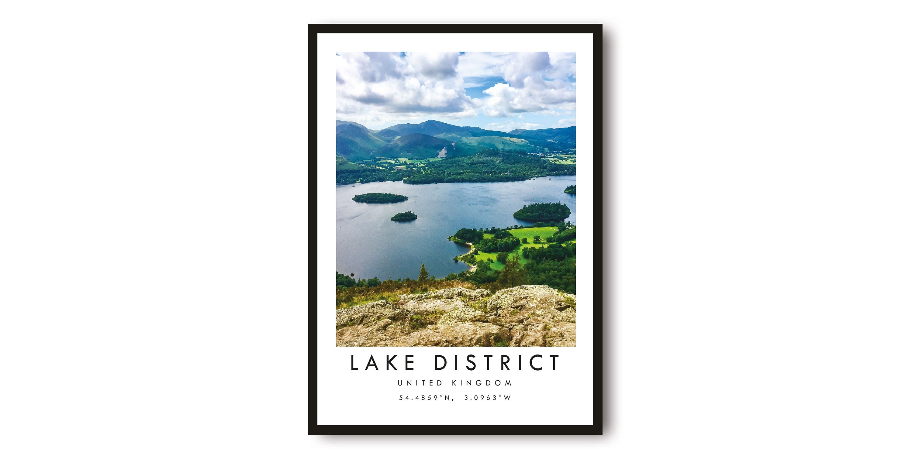 Lake District Travel Print, United Kingdom Poster, Minimalist Home Decor, City A1/A2/A3/A4/A5
