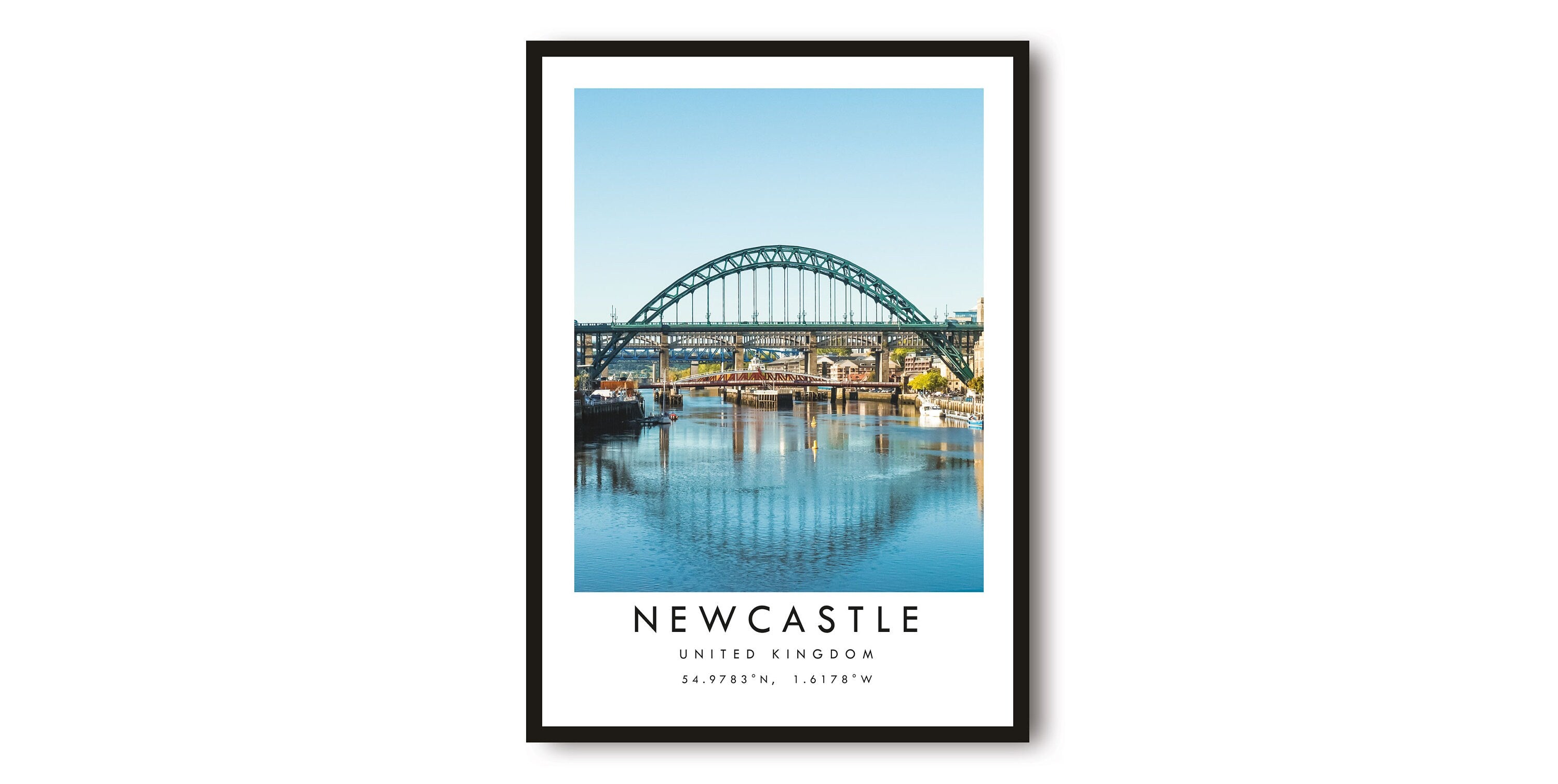 Newcastle Travel Print, England Poster, Unique Wall Art, Minimalist Home Decor, City A1/A2/A3/A4/A5