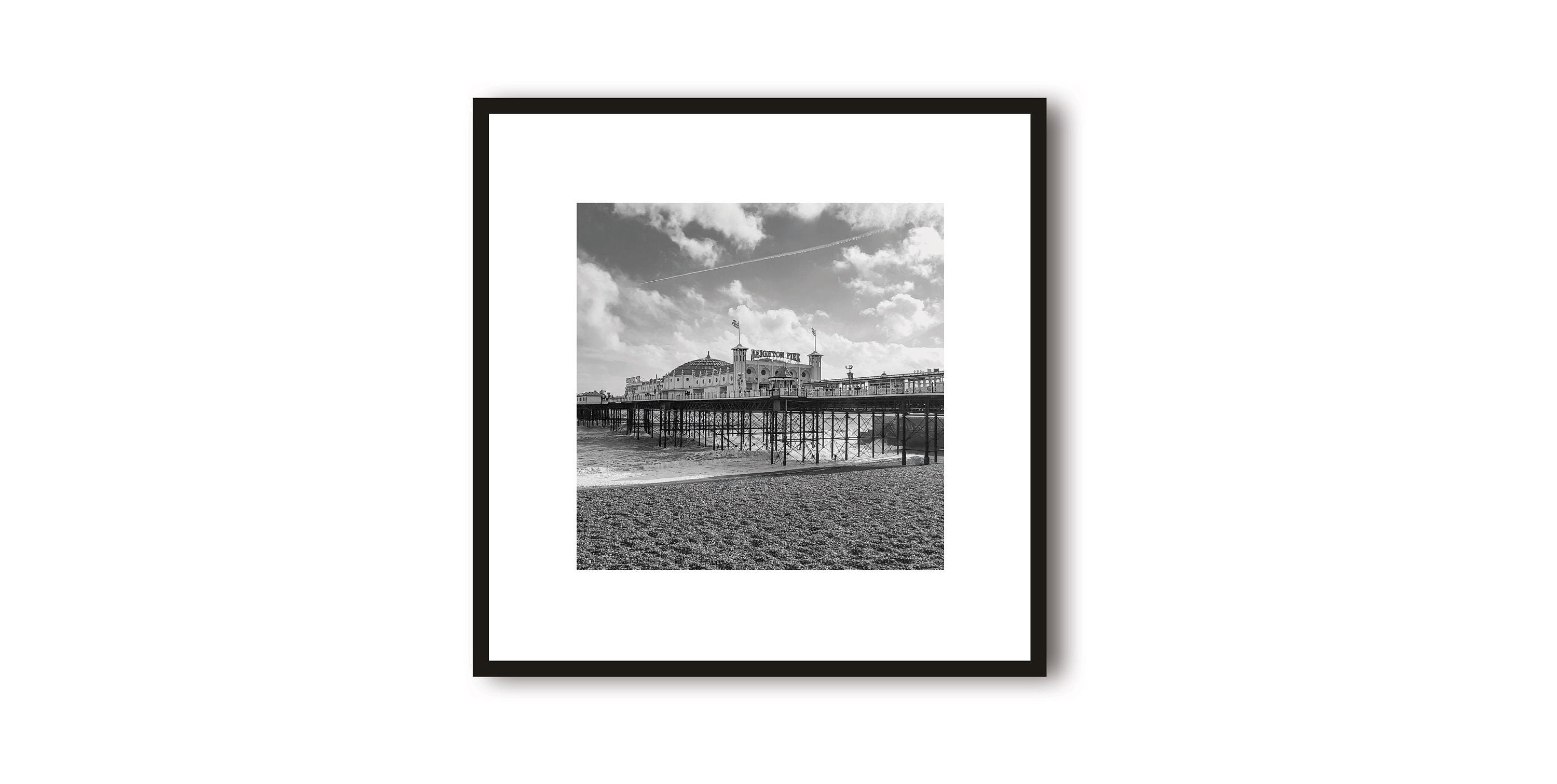 Brighton Pier Photo Print with White Border | Brighton Photography | Travel Art Print | Framed Prints | Minimalist
