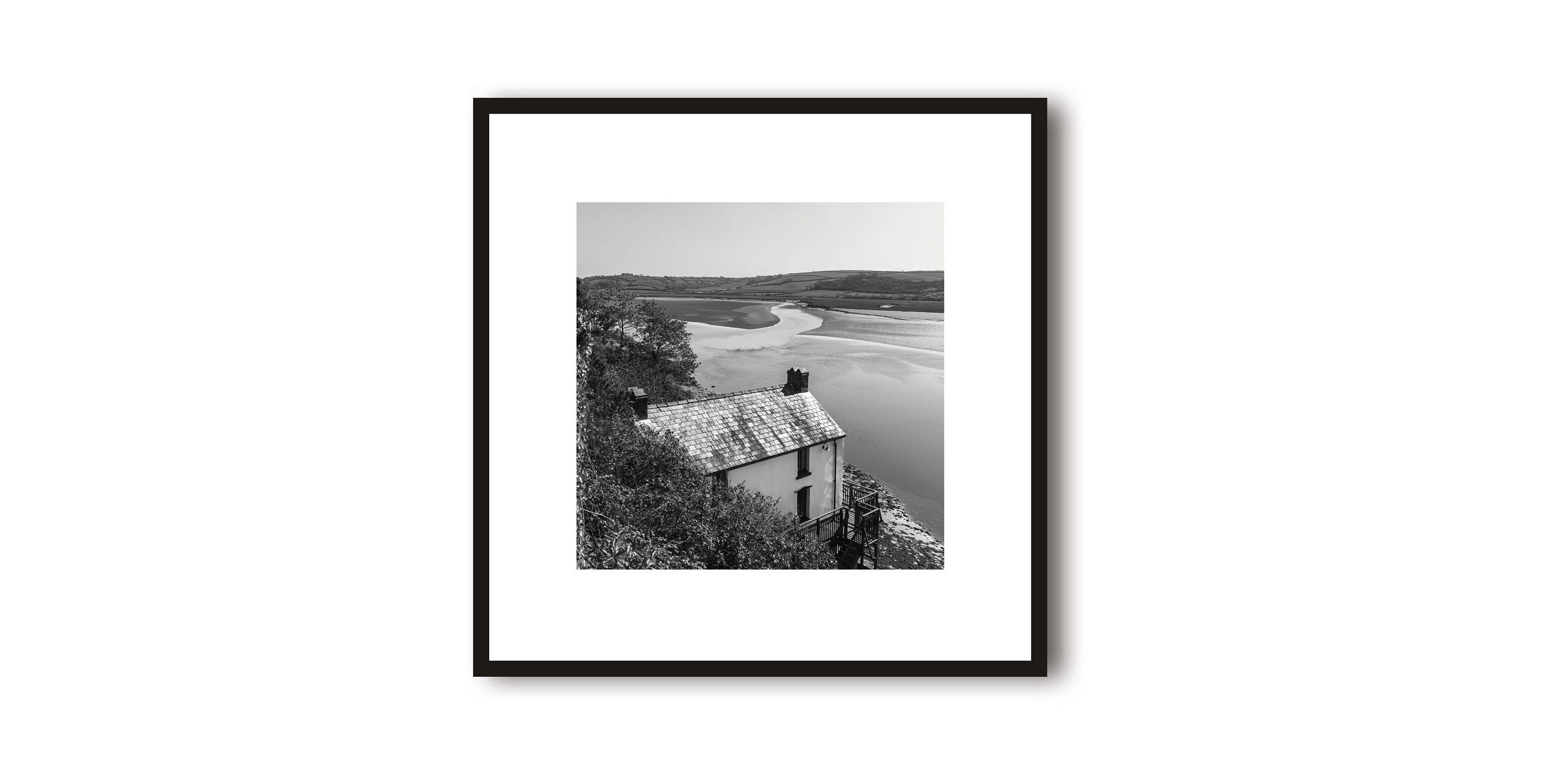 Laugharne Photo Print with White Border | Laugharne Photography | Travel Art Print | Framed Prints | Minimalist
