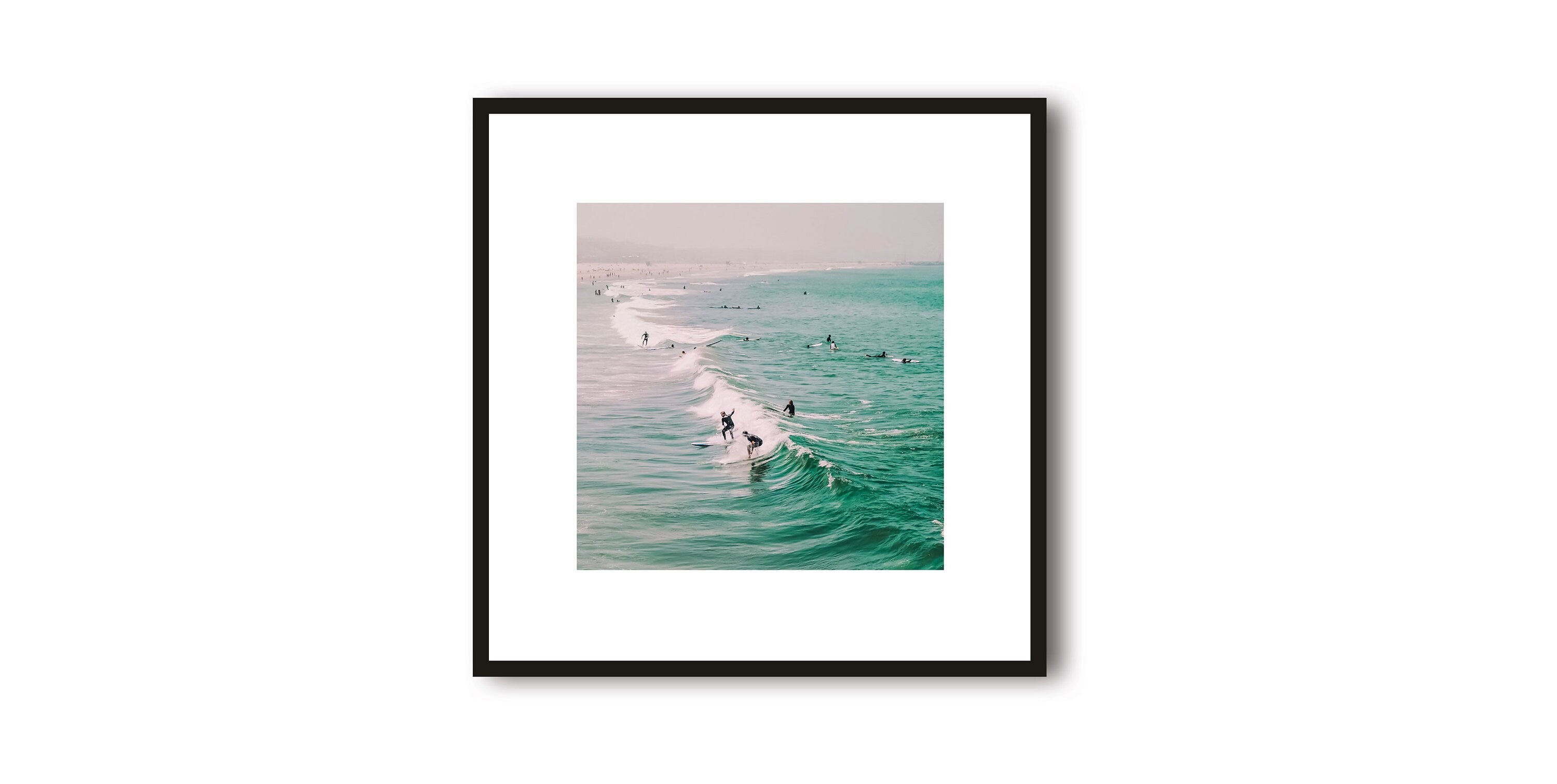 California Surf Print with White Border | Campervan Photography | Travel Art Print | Framed Prints | Minimalist | Surf Print