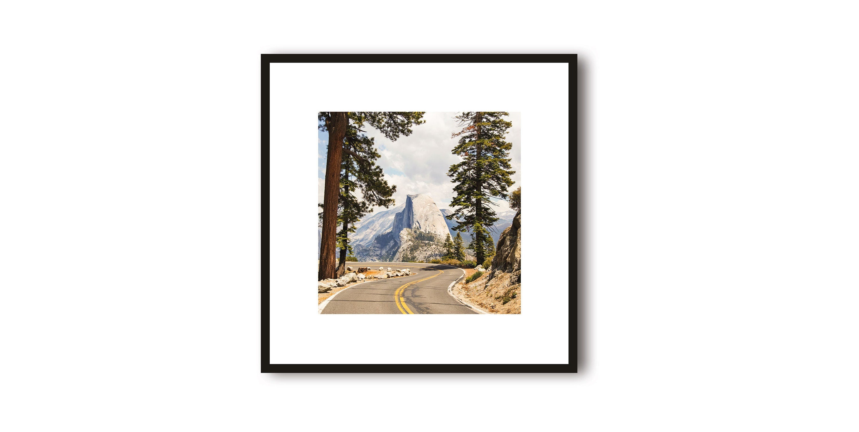 Yosemite Photo Print with White Border | National Park | Travel Art Print | Framed Prints | Minimalist | Surf Print
