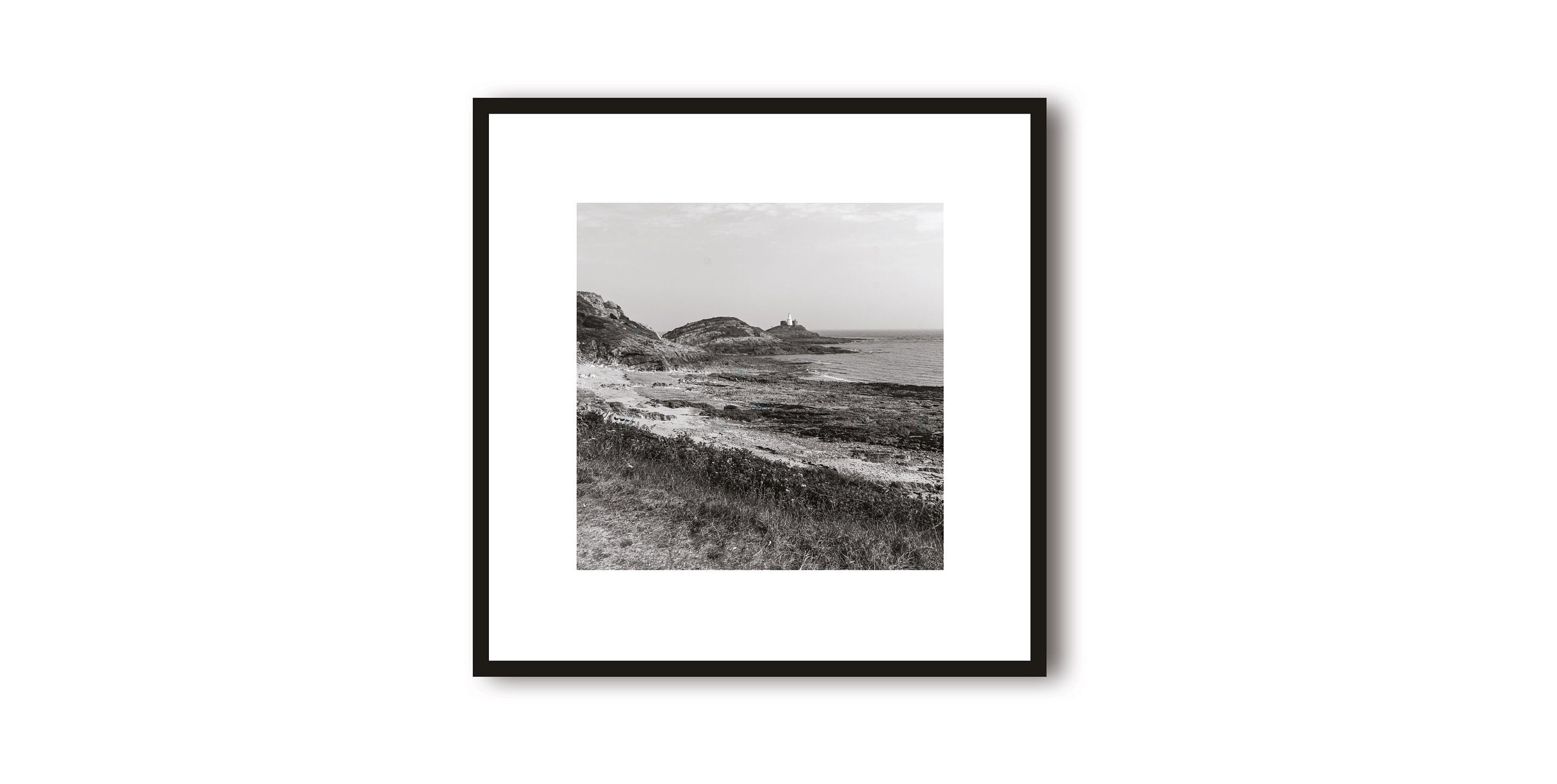 Bracelet Bay Photo Print with White Border | Gower Peninsula Photography | Travel Art Print | Framed Prints | Minimalist