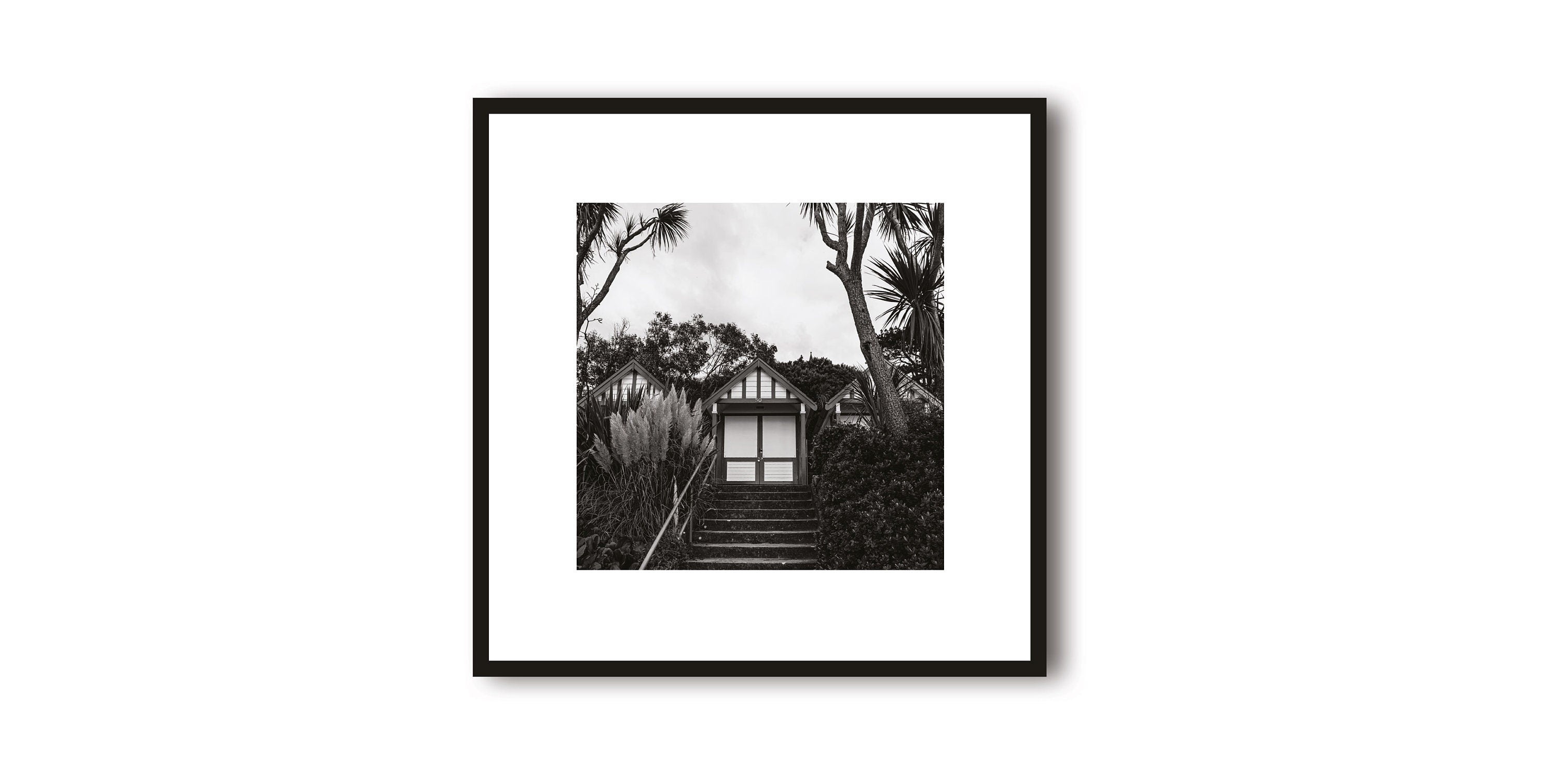 Langland Bay Photo Print with White Border | Gower Peninsula Photography | Travel Art Print | Framed Prints | Minimalist