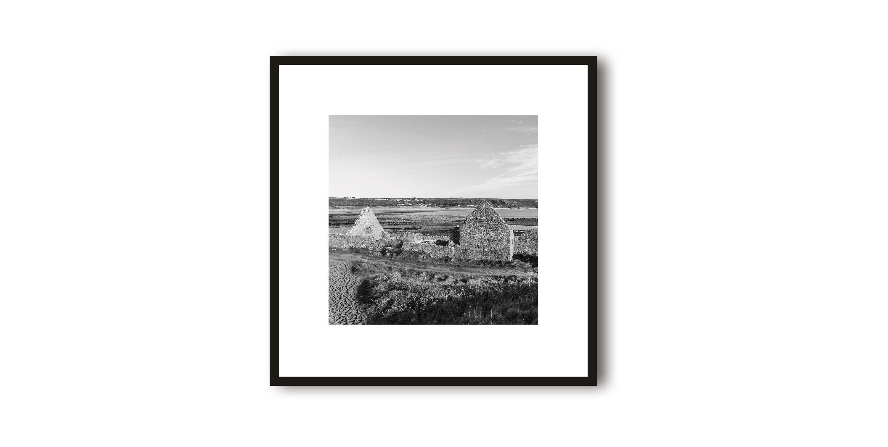 Port Eynon Photo Print with White Border | Gower Peninsula Photography | Travel Art Print | Framed Prints | Minimalist