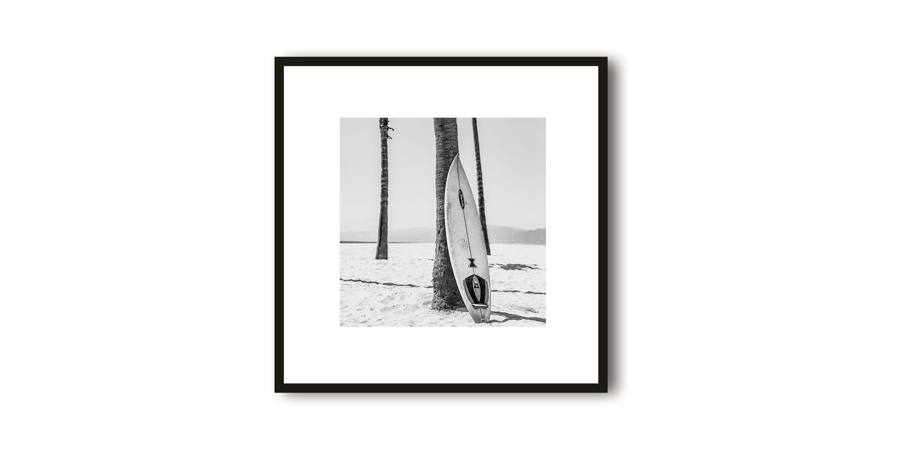 California Surf Print with White Border | Campervan Photography | Travel Art Print | Framed Prints | Minimalist | Surf Print