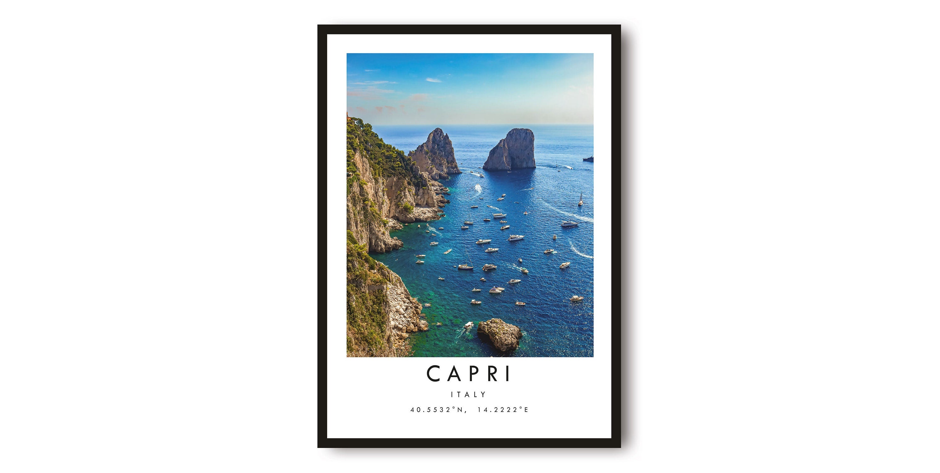 Capri Travel Print, Capri Poster, Colour Print, Unique Wall Art, Minimalist Home Decor, City A1/A2/A3/A4/A5