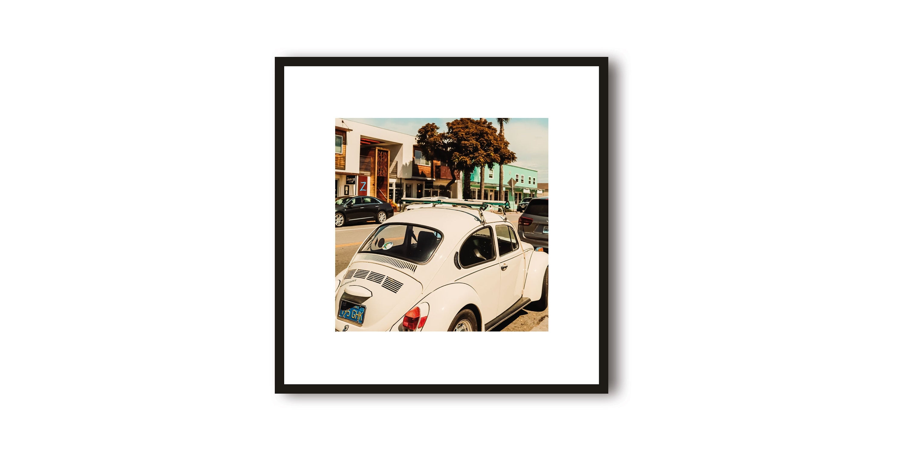 California Photo Print with White Border | Campervan Photography | Travel Art Print | Framed Prints | Minimalist | Surf Print