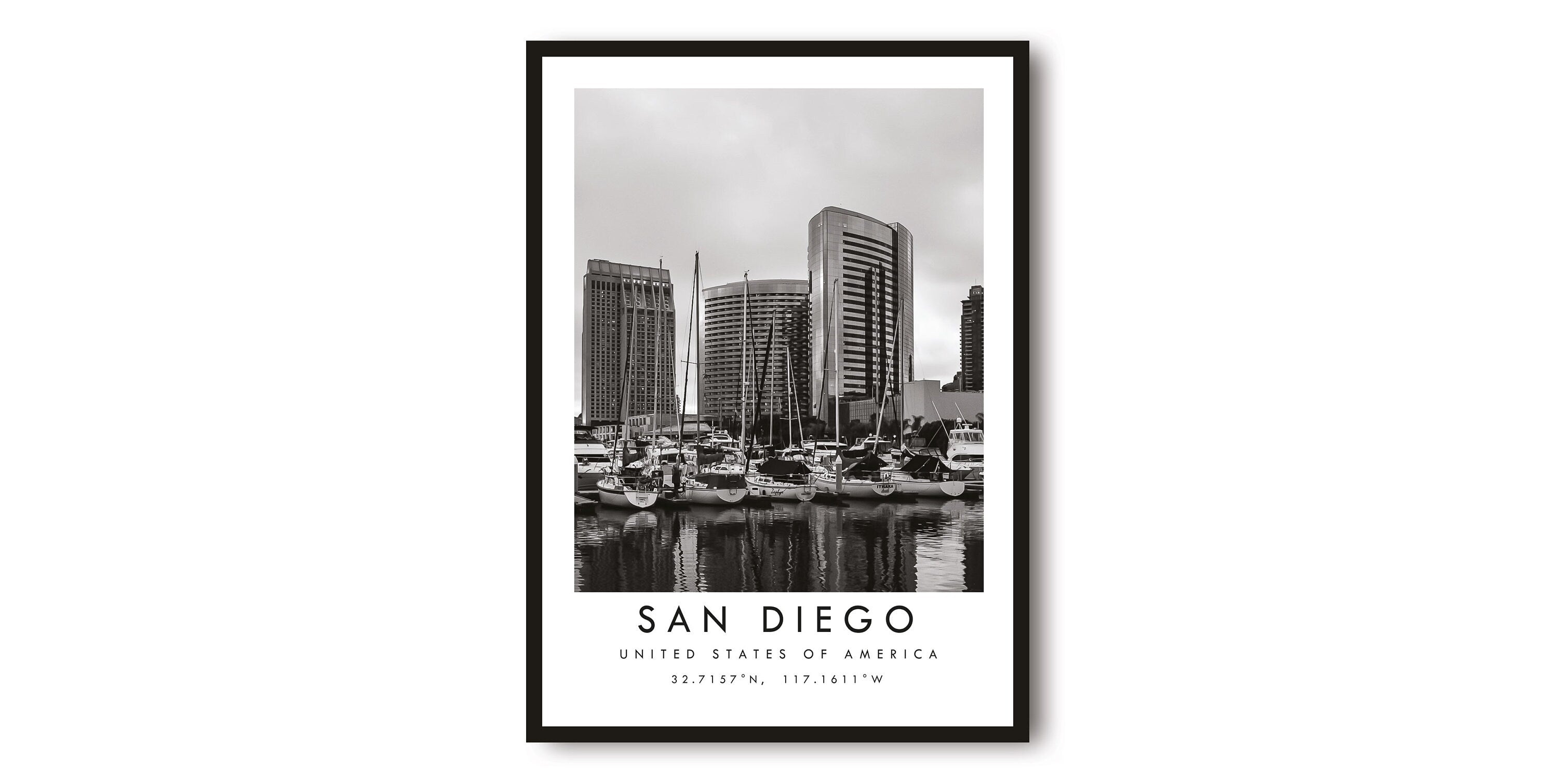 San Diego Travel Print, California Poster, Unique Wall Art, Minimalist Home Decor, City A1/A2/A3/A4/A5
