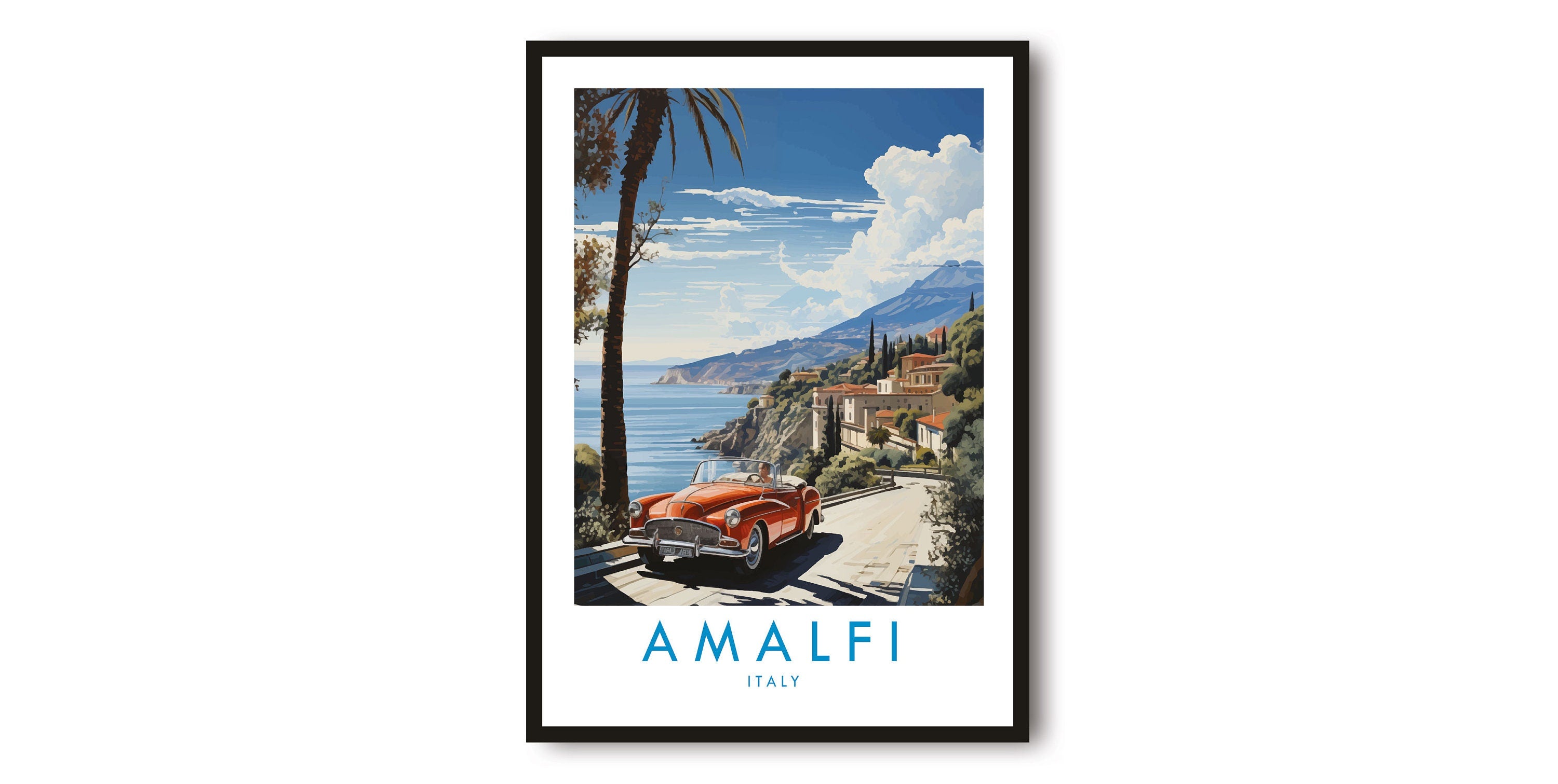 Amalfi Travel Print, Amalfi Travel Poster, Italy Print, Travel Decor, Popular Print, Birthday Gift, A1/A2/A3/A4/A5