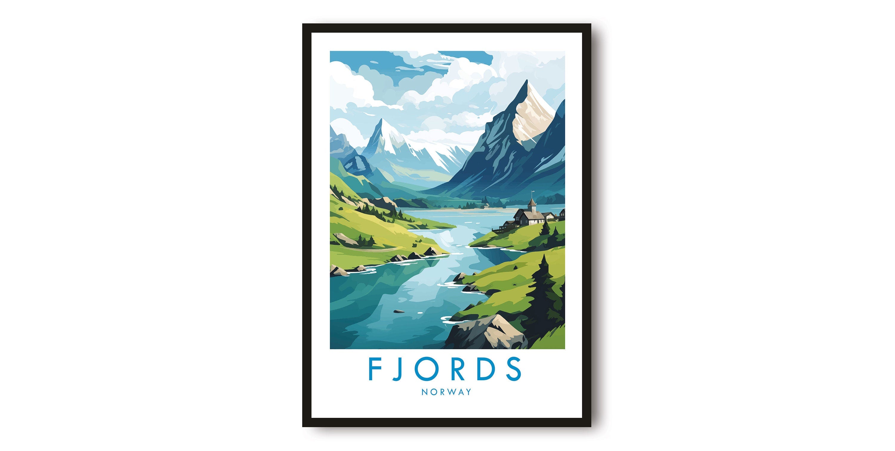 Fjords Travel Print, Fjords Travel Poster, Norway Print, Travel Decor, Popular Print, Birthday Gift, A1/A2/A3/A4/A5