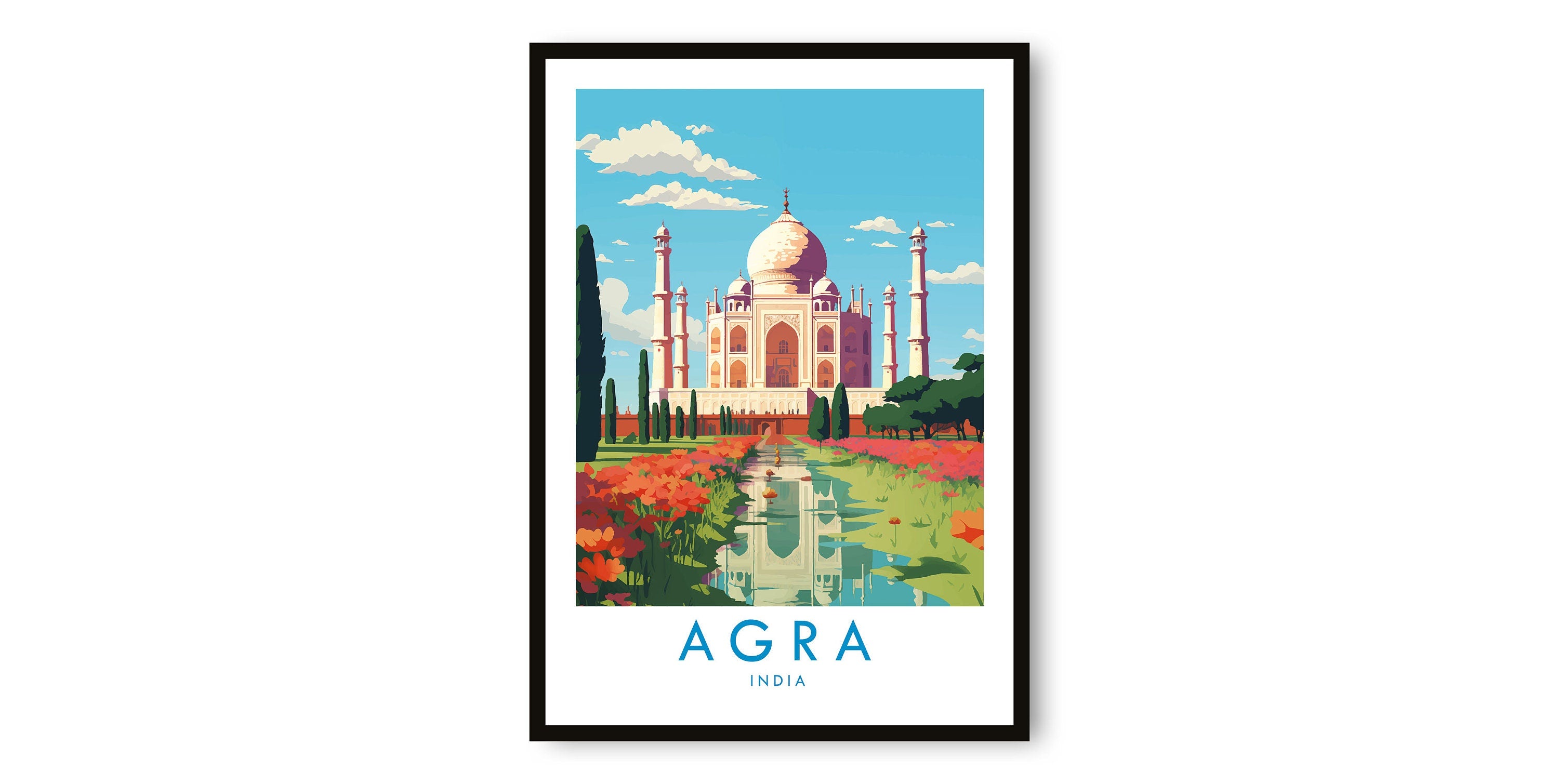 Agra Travel Print, Agra Travel Poster, India Print, Travel Decor, Popular Print, Birthday Gift, A1/A2/A3/A4/A5