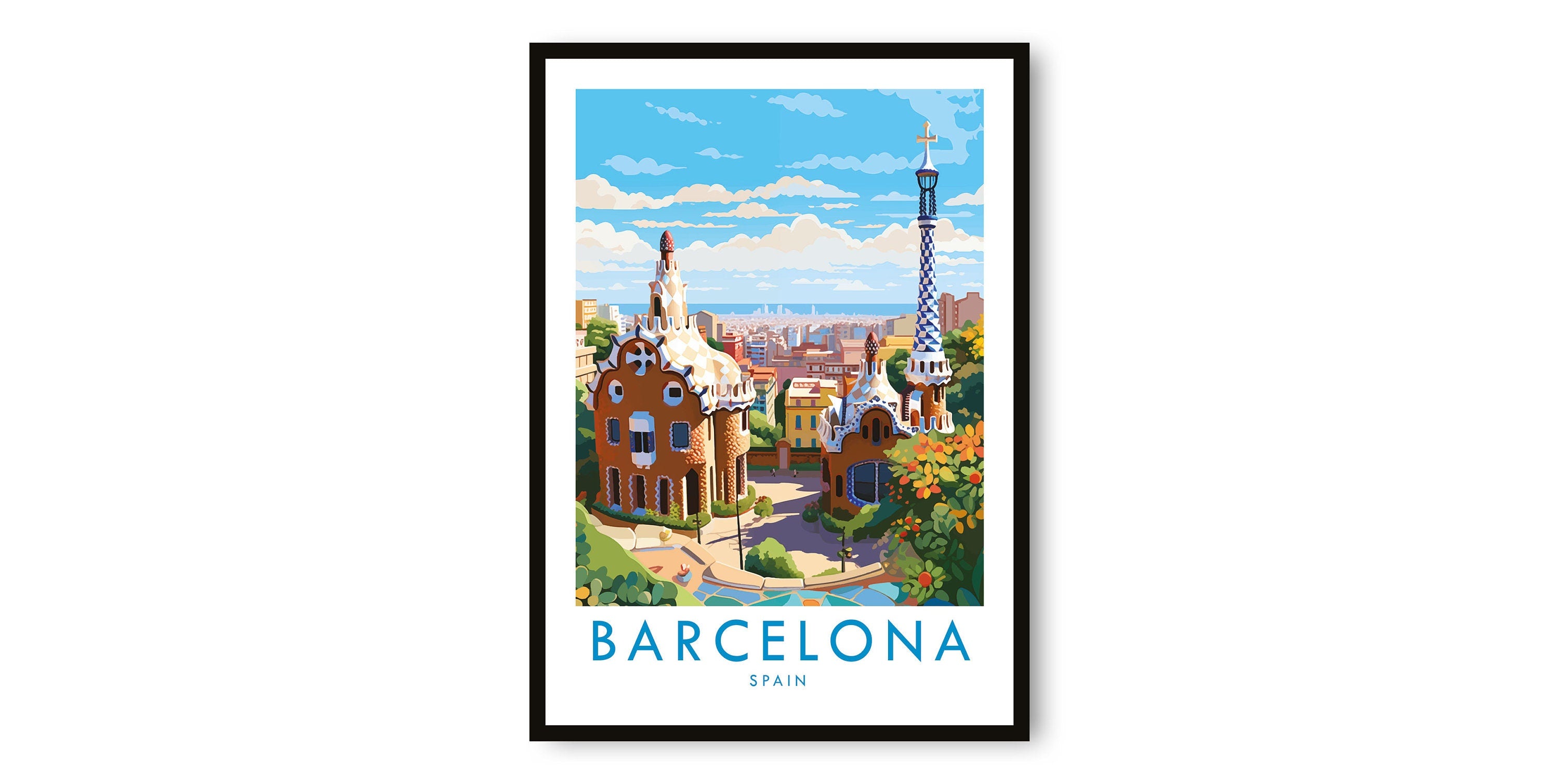 Barcelona Travel Print, Barcelona Travel Poster, Spain Print, Travel Decor, Popular Print, Birthday Gift, A1/A2/A3/A4/A5