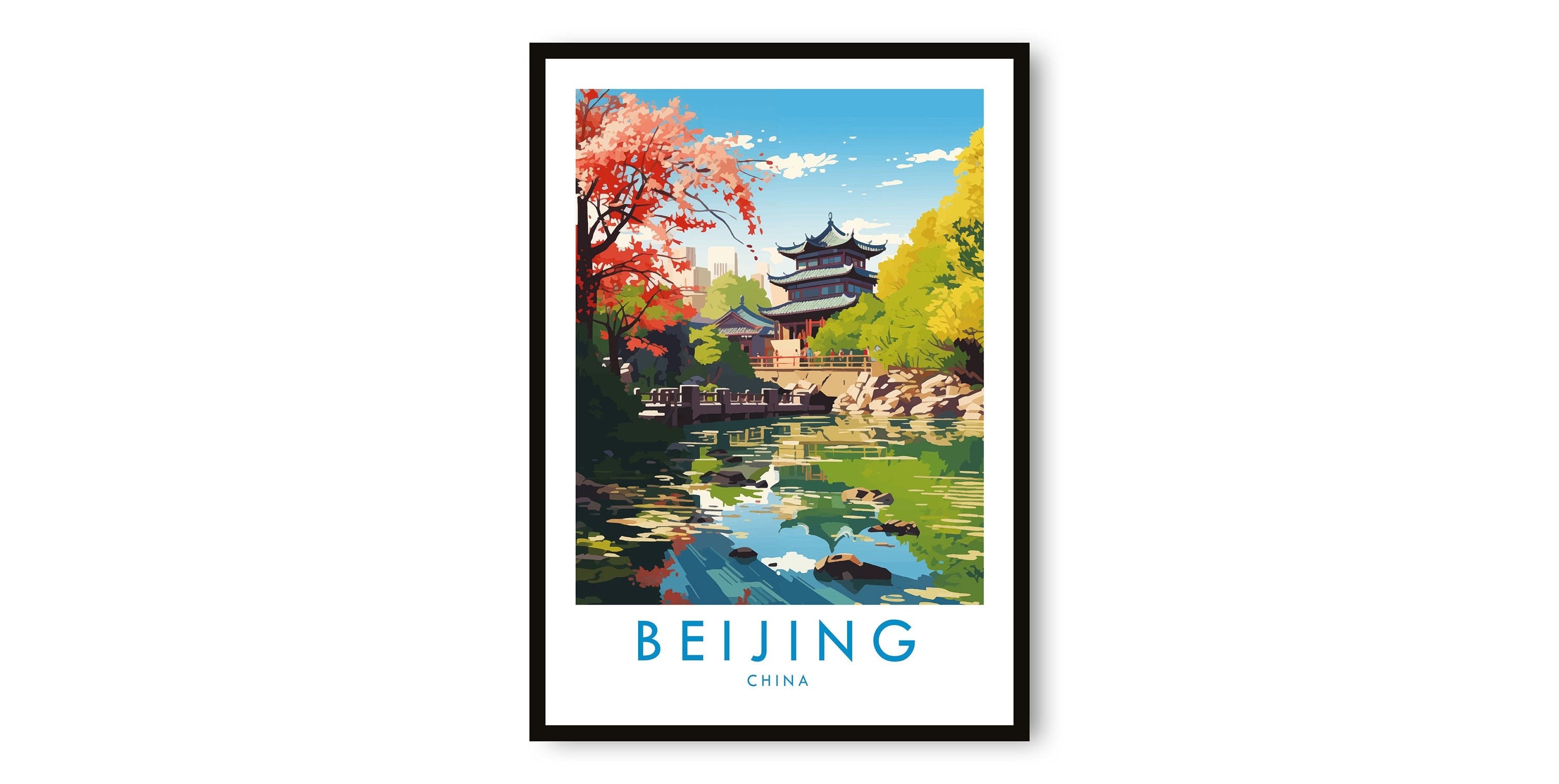 Beijing Travel Print, Beijing Travel Poster, China Print, Travel Decor, Popular Print, Birthday Gift, A1/A2/A3/A4/A5