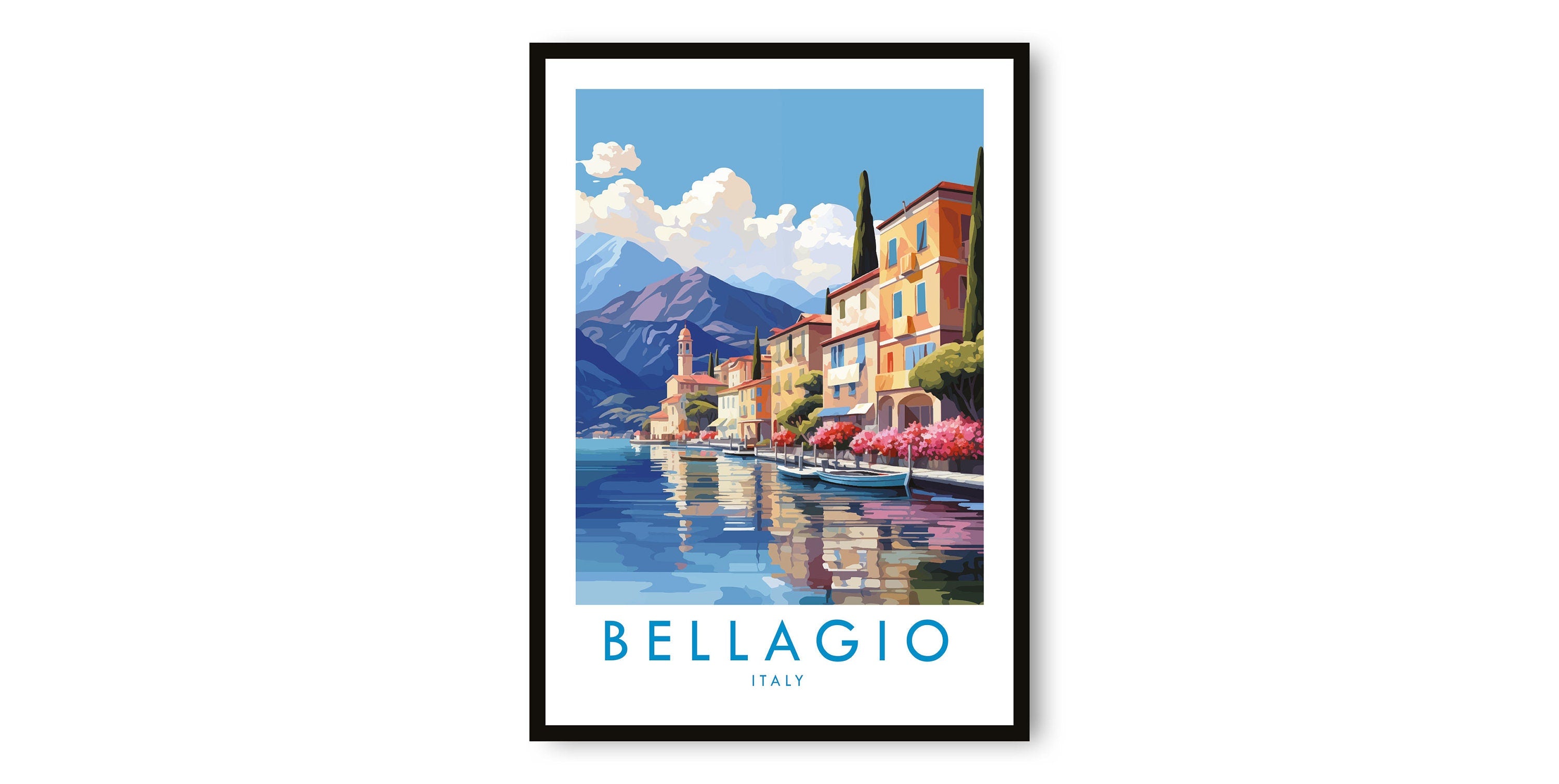 Bellagio Travel Print, Bellagio Travel Poster, Italy Print, Travel Decor, Popular Print, Birthday Gift, A1/A2/A3/A4/A5