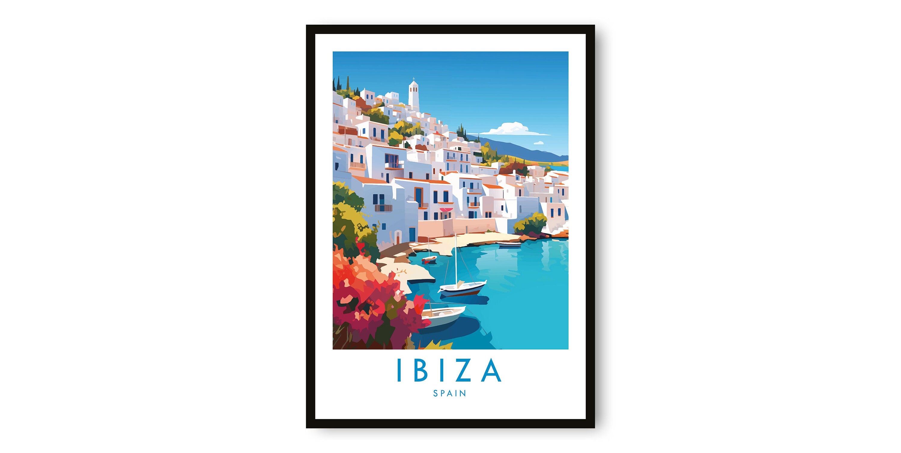 Ibiza Travel Print, Ibiza Travel Poster, Spain Print, Travel Decor, Popular Print, Birthday Gift, A1/A2/A3/A4/A5
