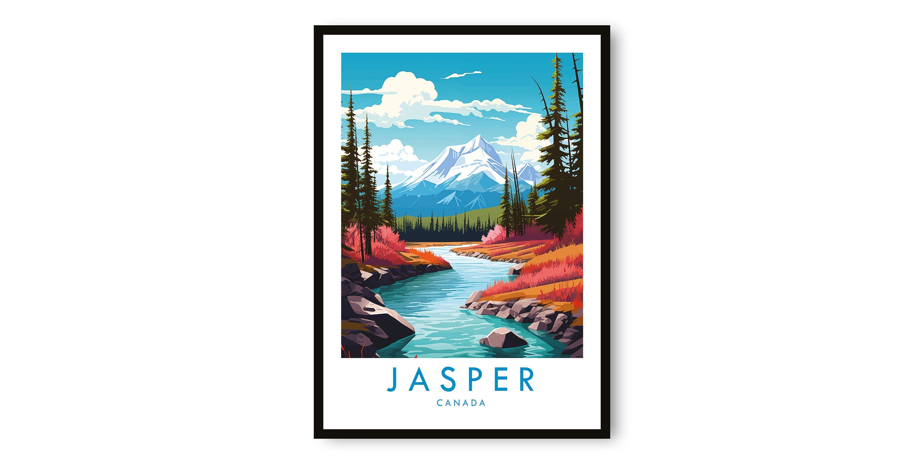 Jasper Travel Print, Jasper Travel Poster, Canada Print, Travel Decor, Popular Print, Birthday Gift, A1/A2/A3/A4/A5
