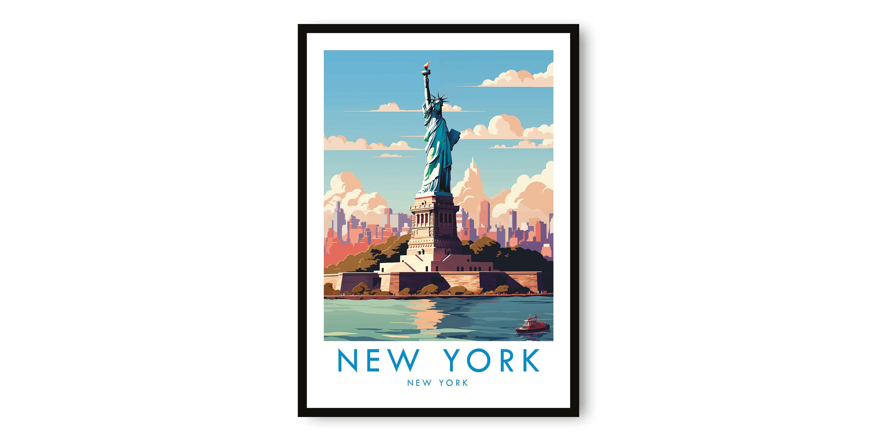 New York Travel Print, New York Travel Poster, New York Print, Travel Decor, Popular Print, Birthday Gift, A1/A2/A3/A4/A5