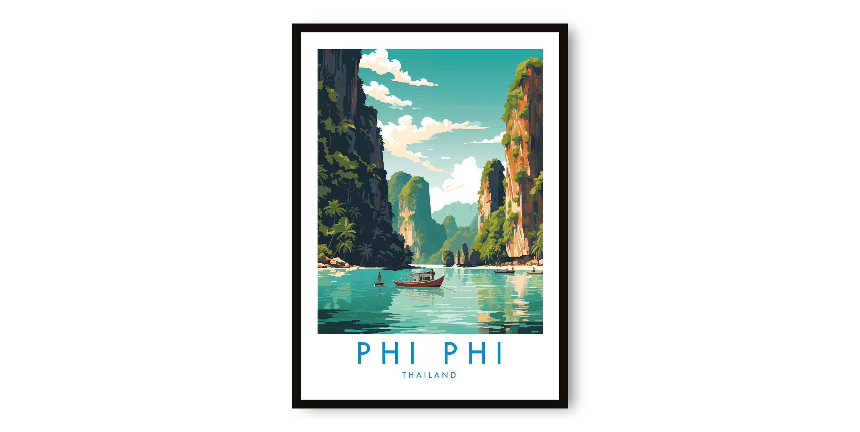 Phi Phi Travel Print, Phi Phi Travel Poster, Thailand Print, Travel Decor, Popular Print, Birthday Gift, A1/A2/A3/A4/A5