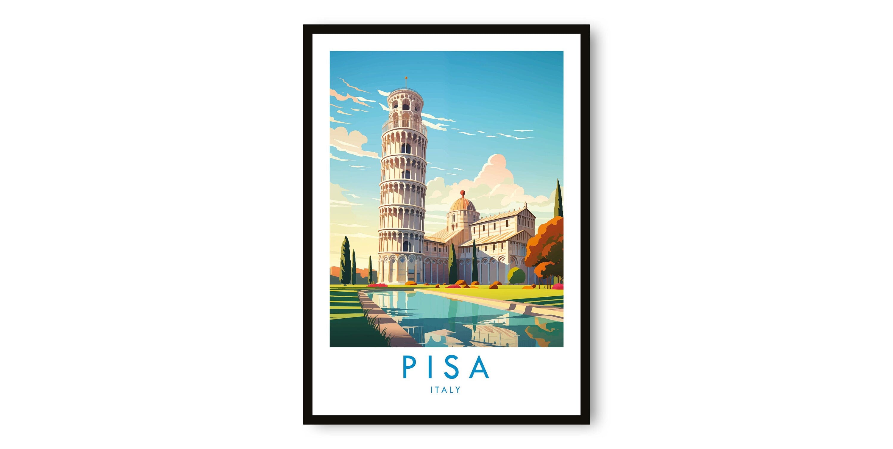 Pisa Travel Print, Pisa Travel Poster, Italy Print, Travel Decor, Popular Print, Birthday Gift, A1/A2/A3/A4/A5
