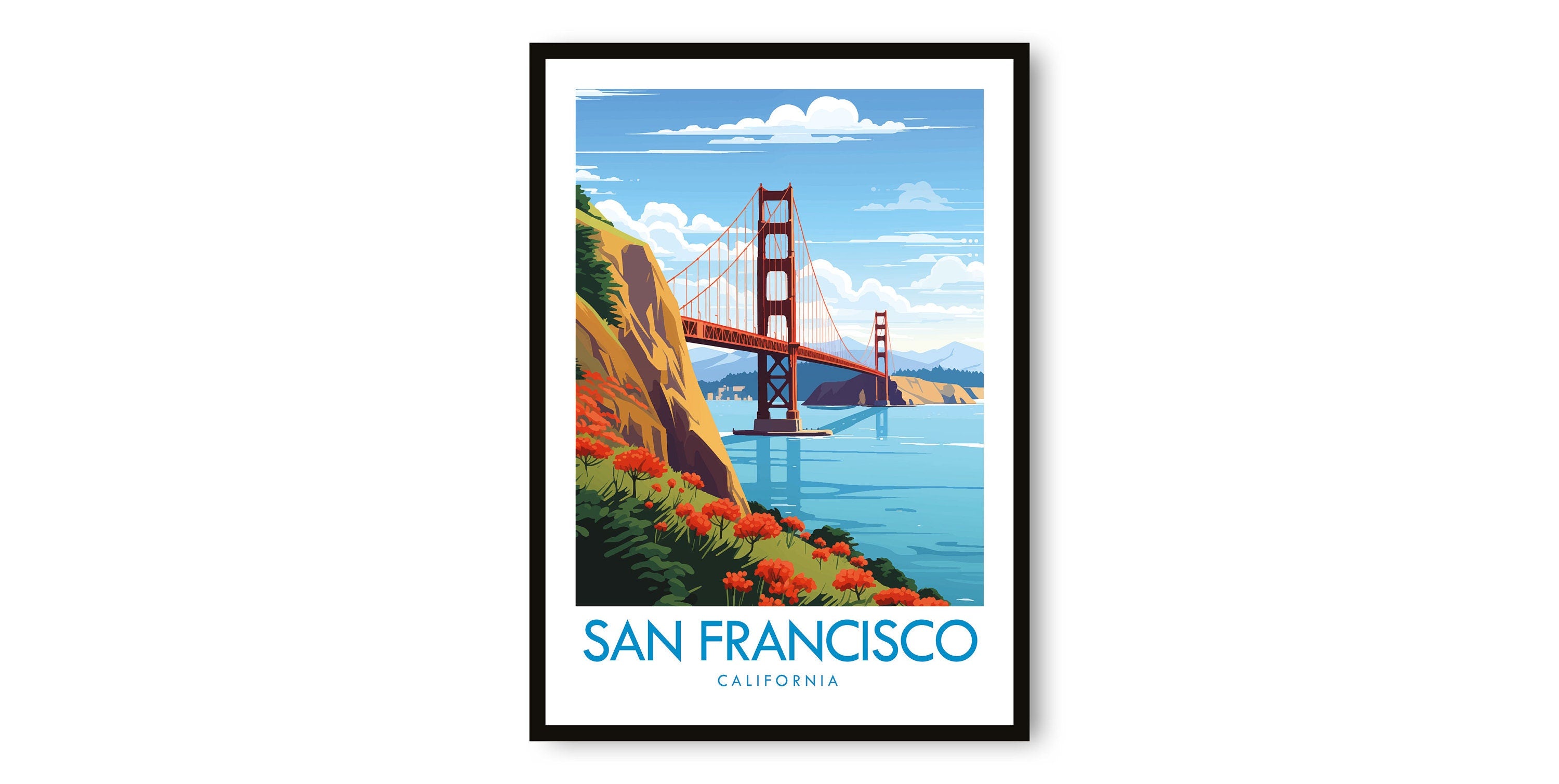San Francisco Travel Print, San Francisco Travel Poster, California Print, Travel Decor, Popular Print, Birthday Gift, A1/A2/A3/A4/A5