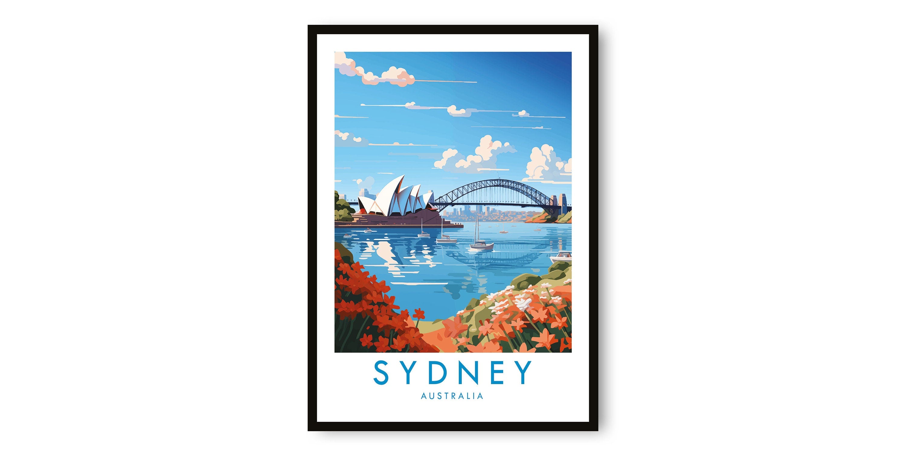 Sydney Travel Print, Sydney Travel Poster, Australia Print, Travel Decor, Popular Print, Birthday Gift, A1/A2/A3/A4/A5