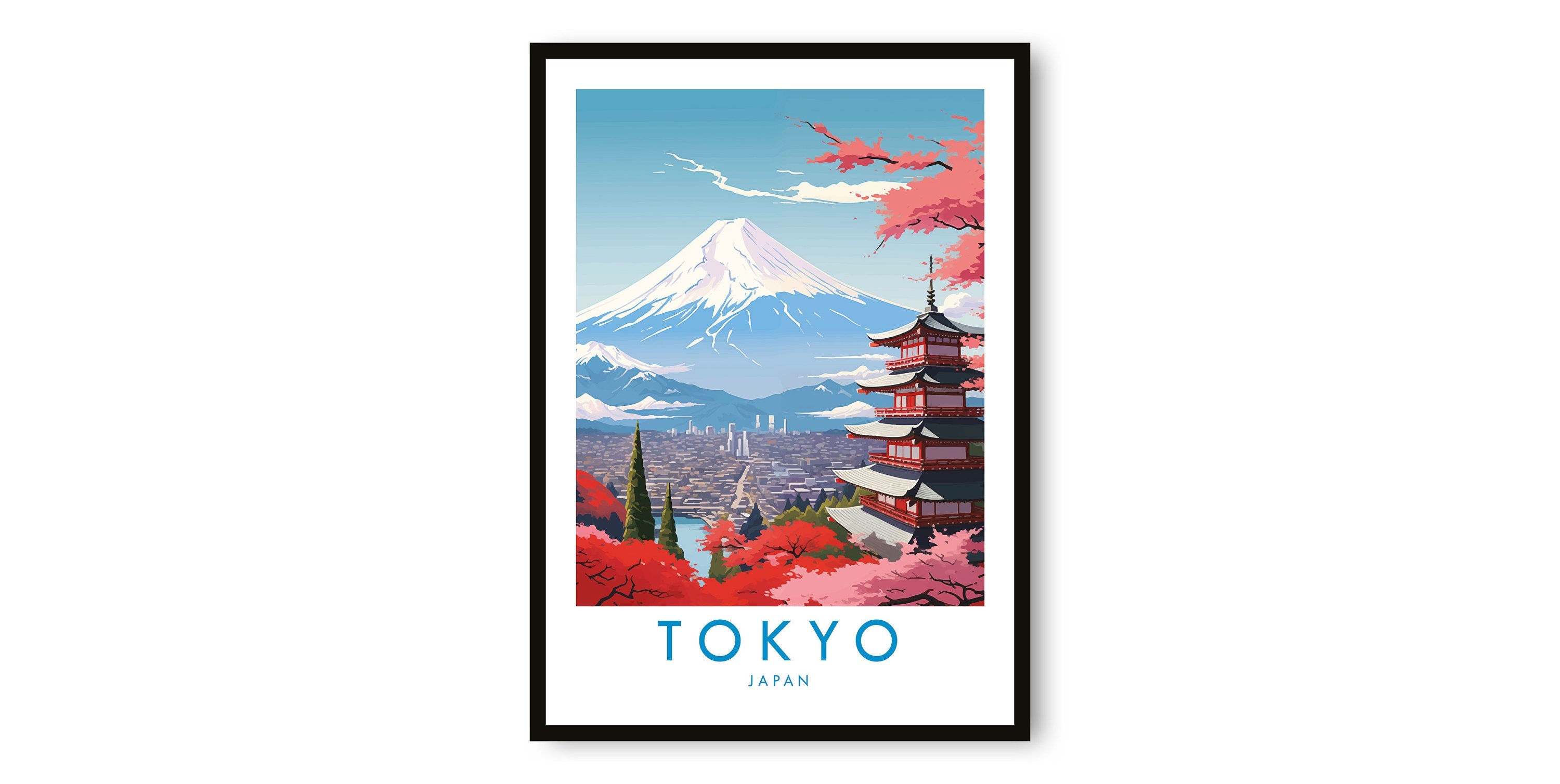 Tokyo Travel Print, Tokyo Travel Poster, Japan Print, Travel Decor, Popular Print, Birthday Gift, A1/A2/A3/A4/A5