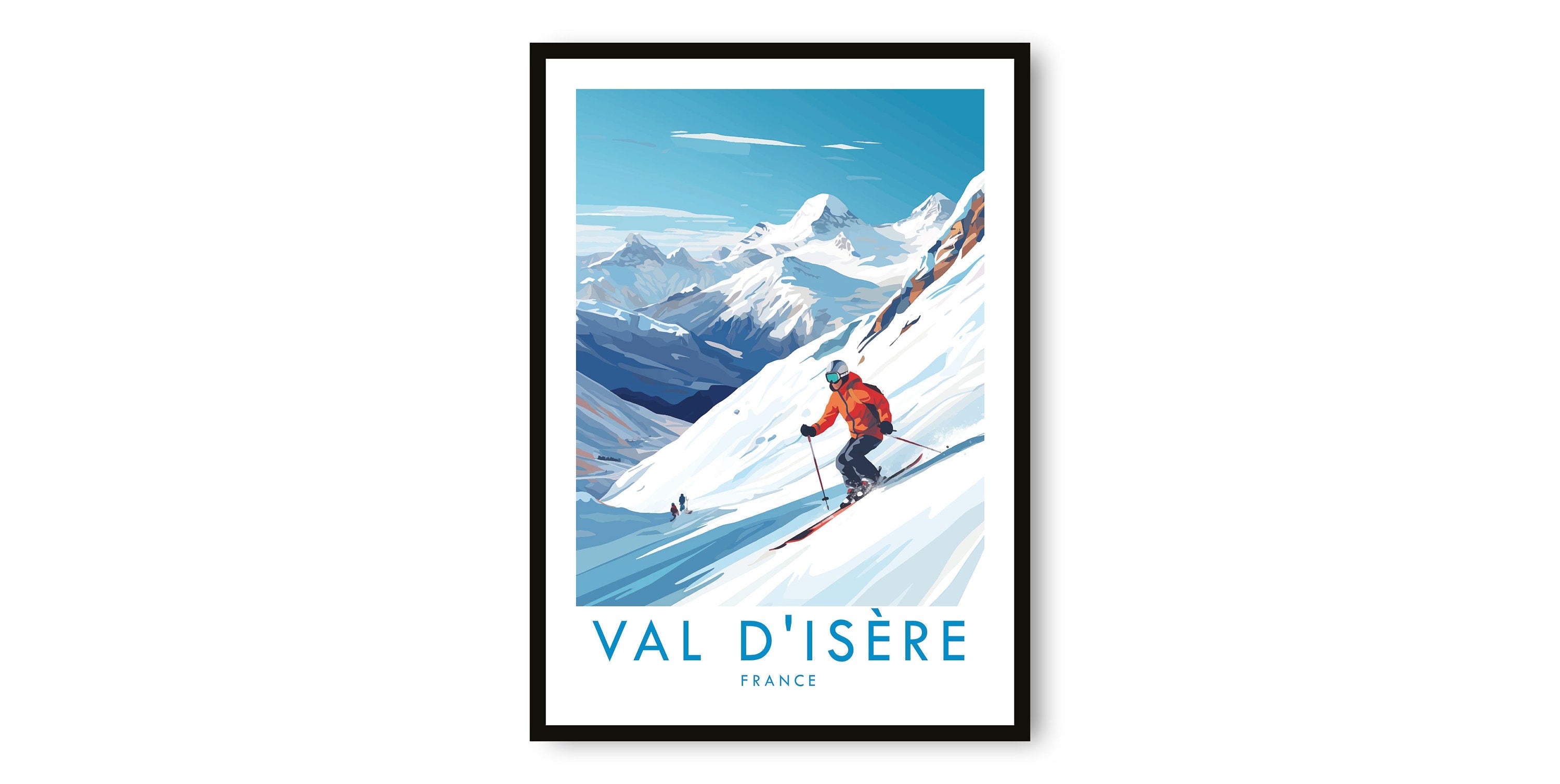 Val D'Isere Travel Print, Val D'Isere Travel Poster, France Print, Travel Decor, Popular Print, Skiing Print, Birthday Gift, A1/A2/A3/A4/A5