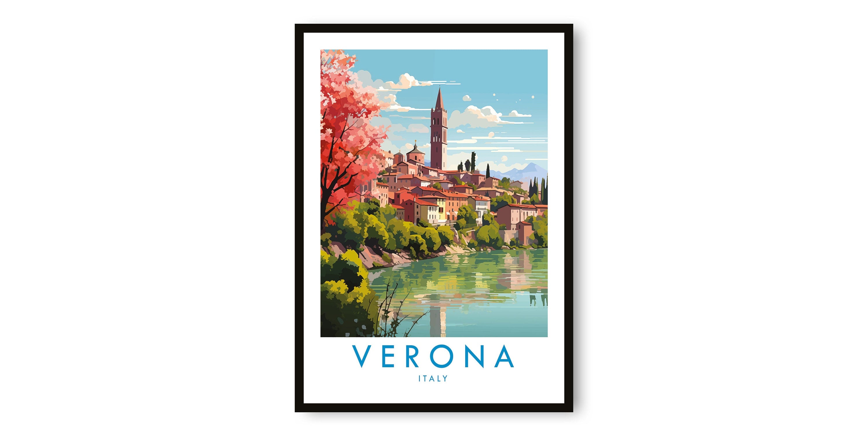 Verona Travel Print, Verona Travel Poster, Italy Print, Travel Decor, Popular Print, Birthday Gift, A1/A2/A3/A4/A5