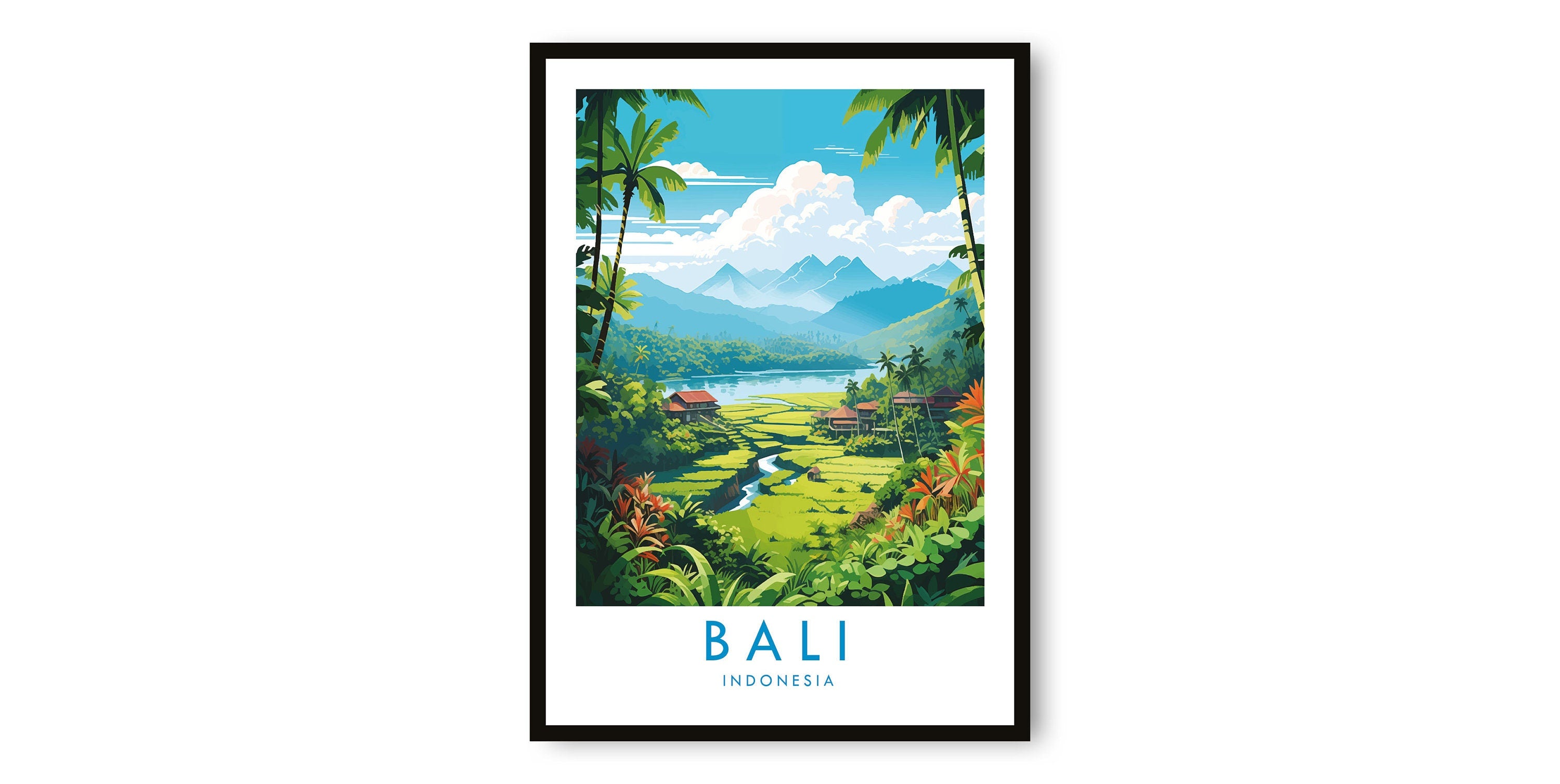 Bali Travel Print, Bali Travel Poster, Indonesia Print, Travel Decor, Popular Print, Birthday Gift, A1/A2/A3/A4/A5