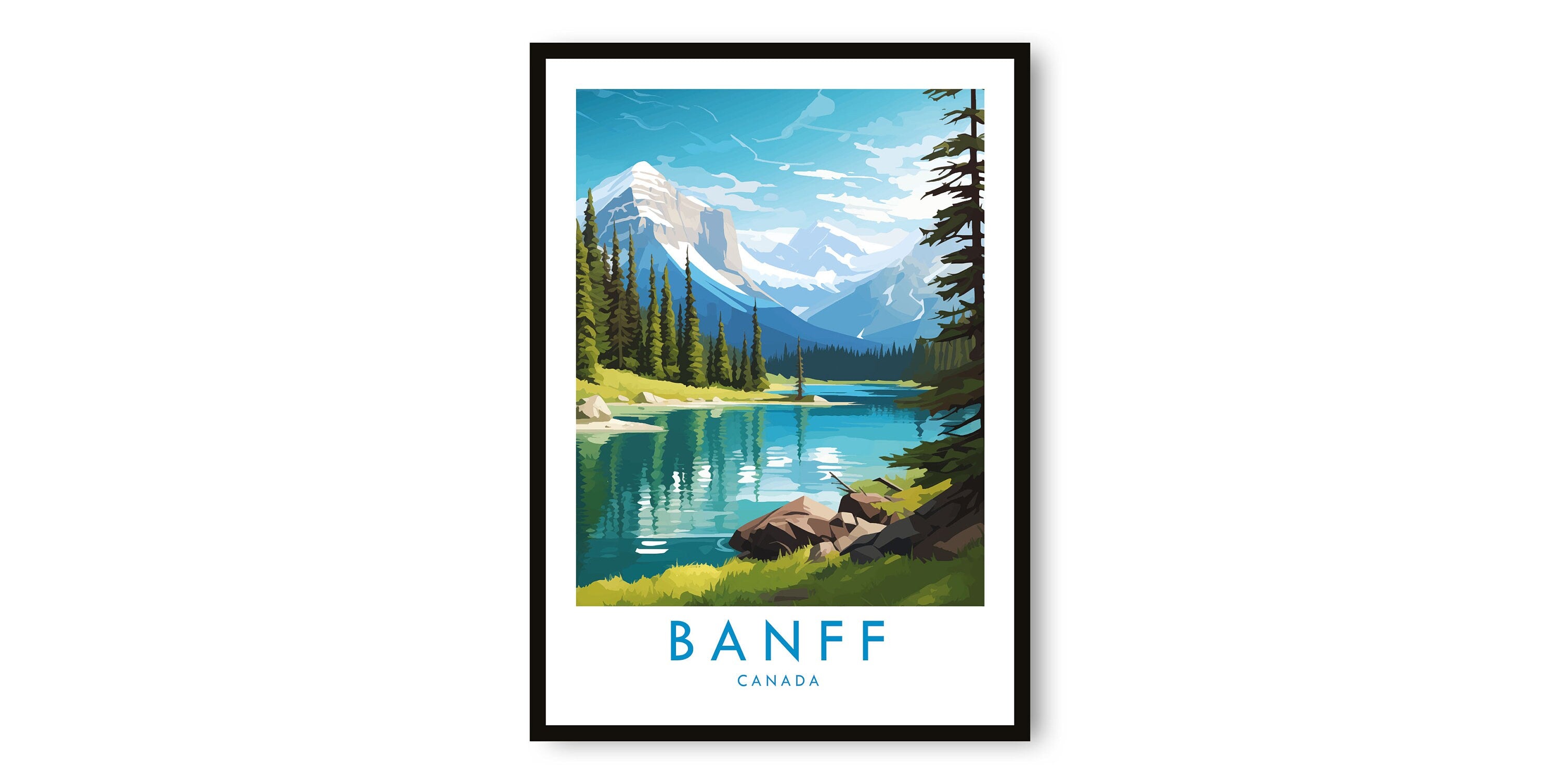 Banff Travel Print, Banff Travel Poster, Canada Print, Travel Decor, Popular Print, Birthday Gift, A1/A2/A3/A4/A5