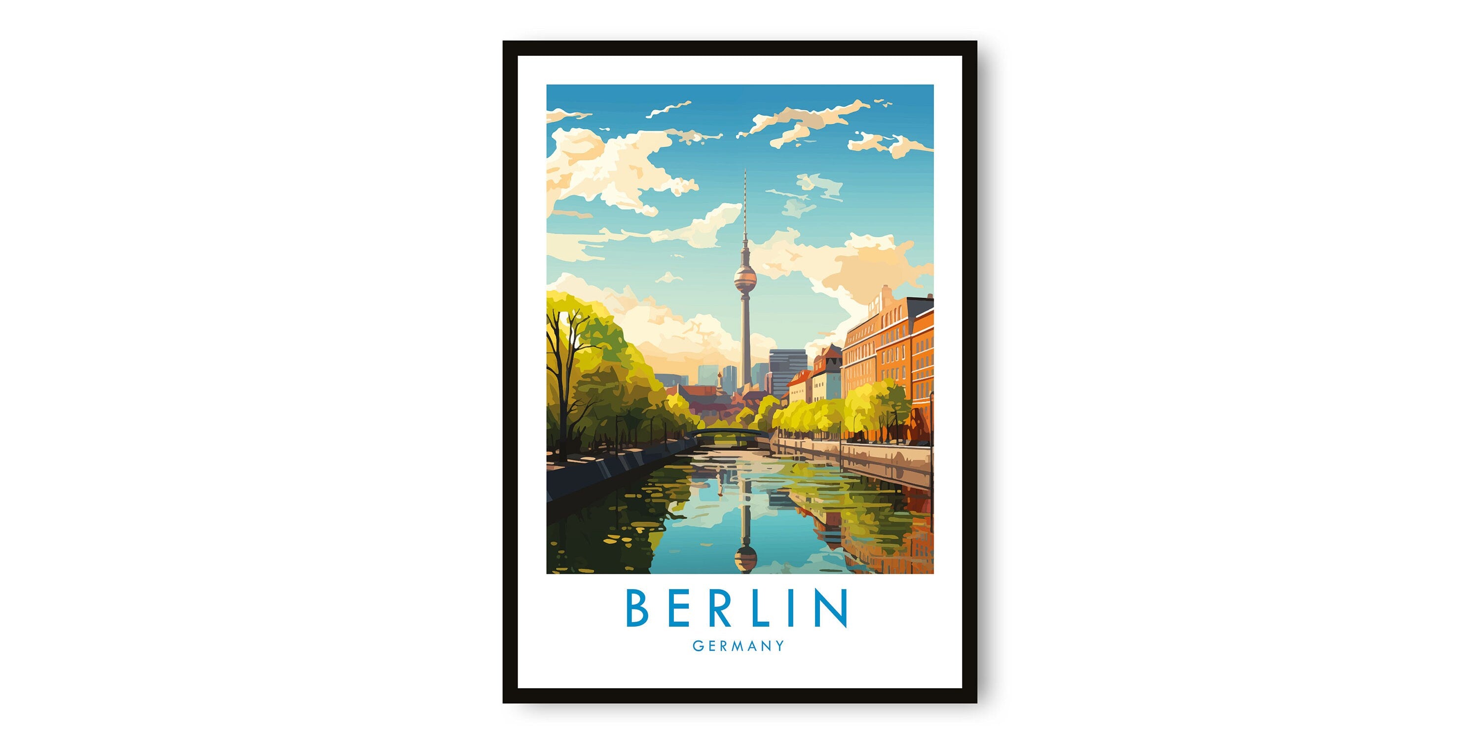 Berlin Travel Print, Berlin Travel Poster, Germany Print, Travel Decor, Popular Print, Birthday Gift, A1/A2/A3/A4/A5