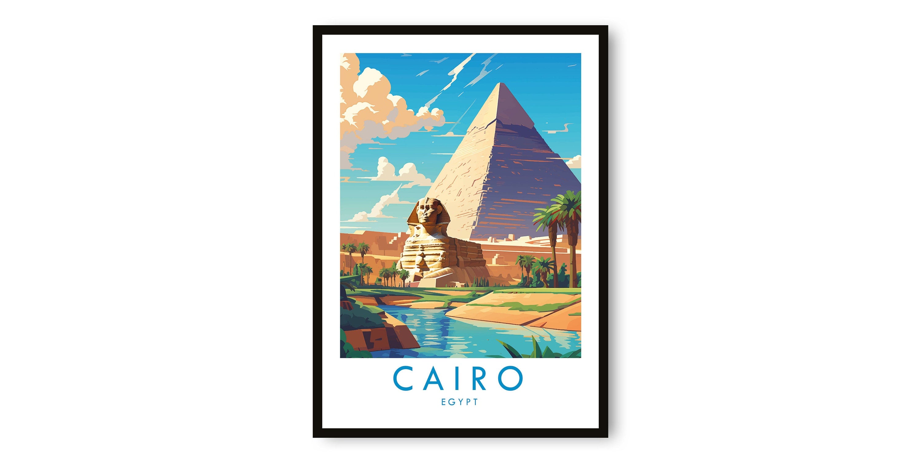Cairo Travel Print, Cairo Travel Poster, Egypt Print, Travel Decor, Popular Print, Birthday Gift, A1/A2/A3/A4/A5