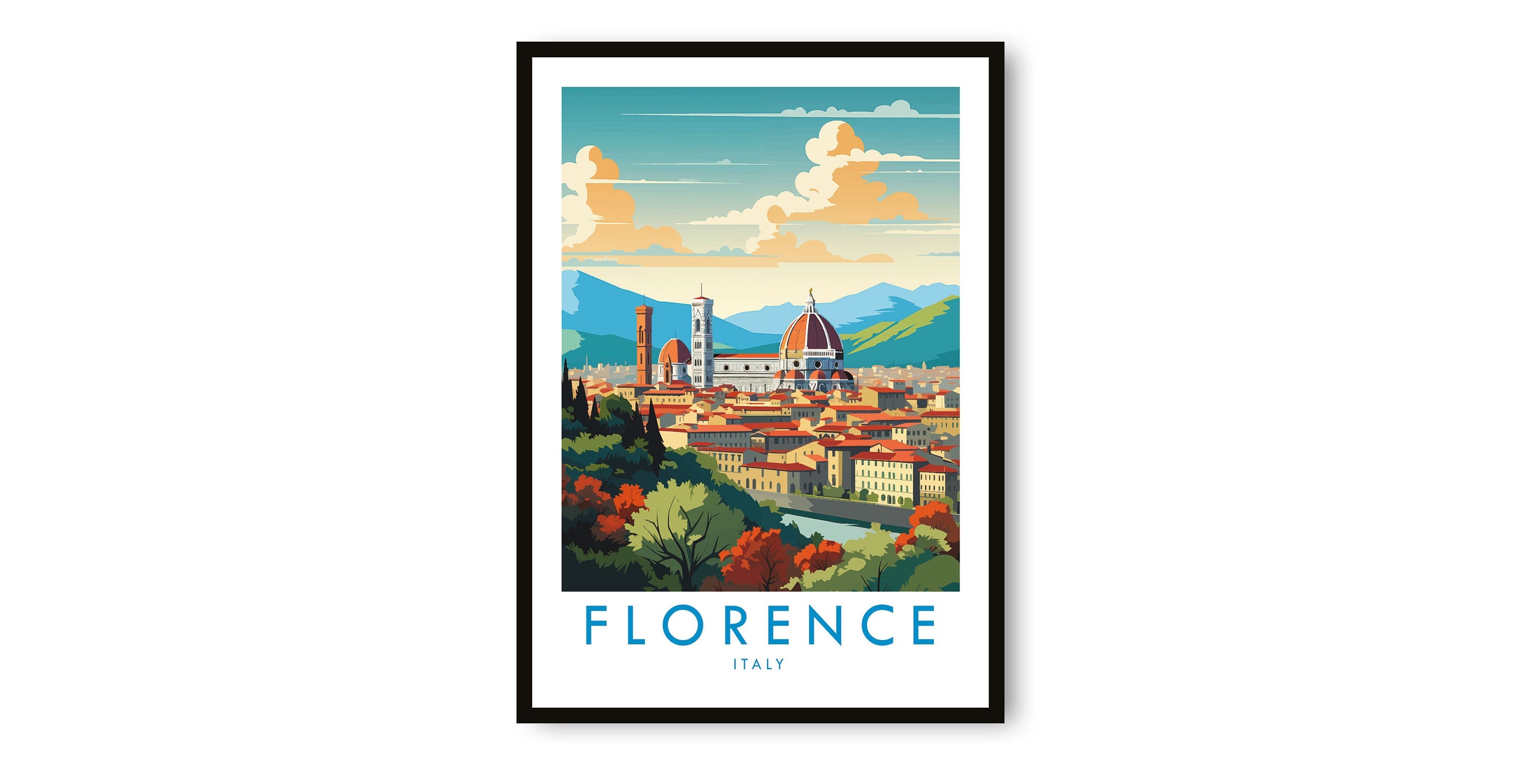 Florence Travel Print, Florence Travel Poster, Italy Print, Travel Decor, Popular Print, Birthday Gift, A1/A2/A3/A4/A5