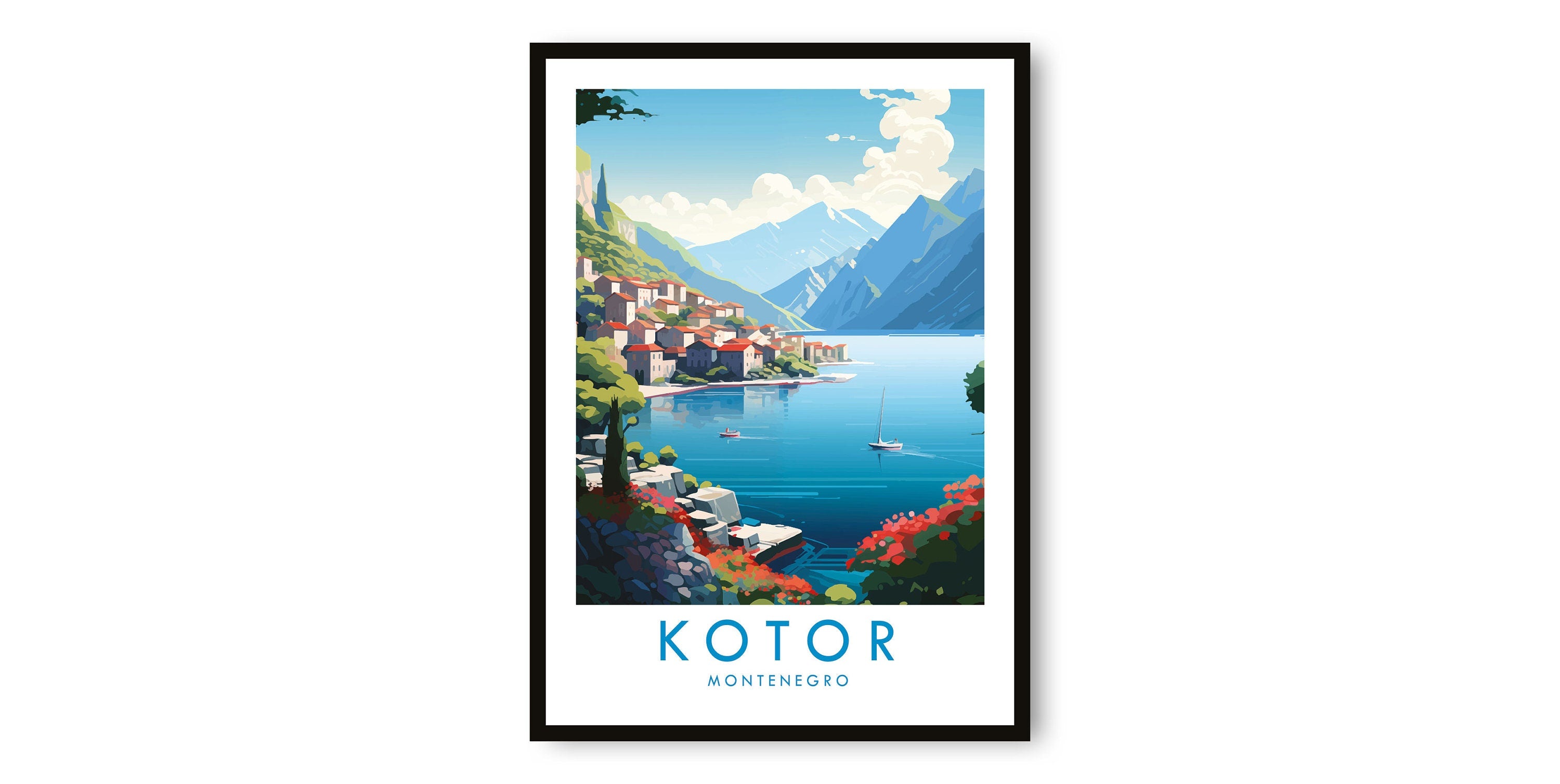 Kotor Travel Print, Kotor Travel Poster, Montenegro Print, Travel Decor, Popular Print, Birthday Gift, A1/A2/A3/A4/A5