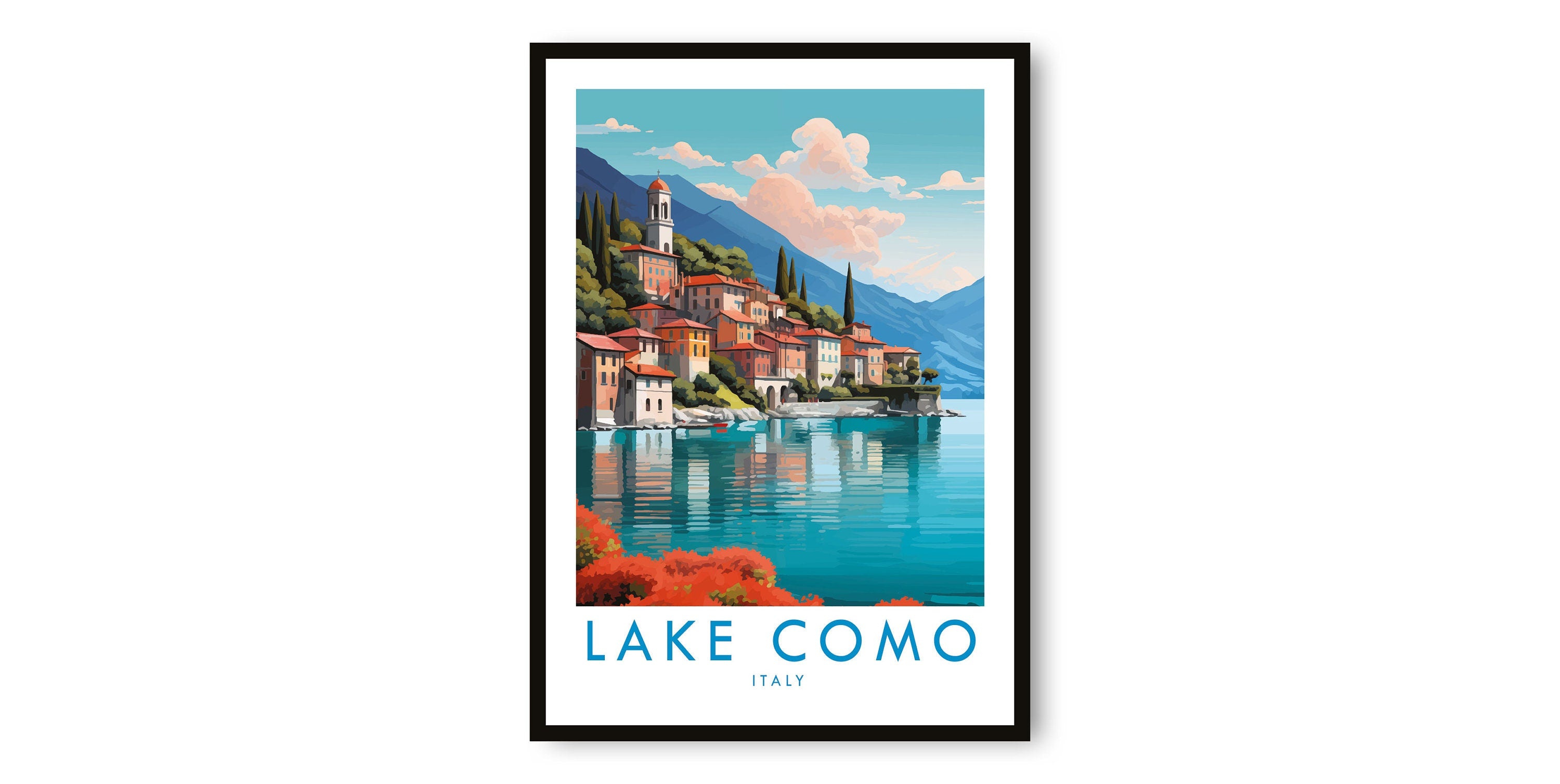Lake Como Travel Print, Lake Como Travel Poster, Italy Print, Travel Decor, Popular Print, Birthday Gift, A1/A2/A3/A4/A5