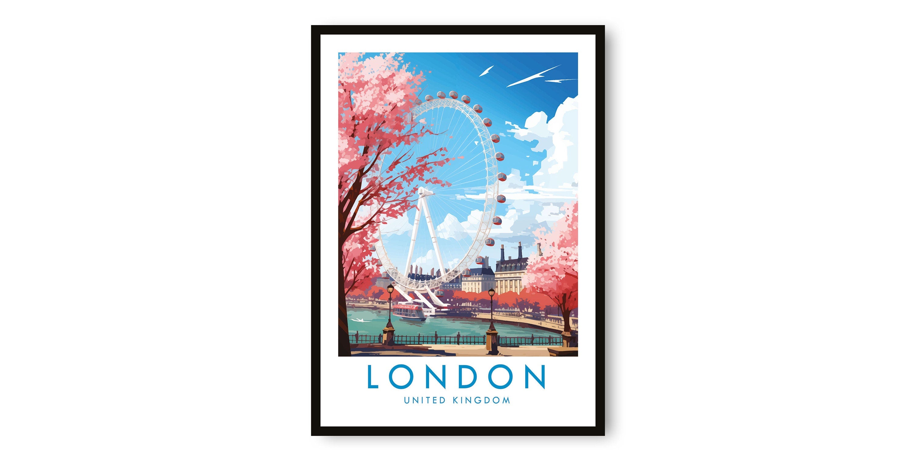 London Travel Print, London Travel Poster, United Kingdom Print, Travel Decor, Popular Print, Birthday Gift, A1/A2/A3/A4/A5
