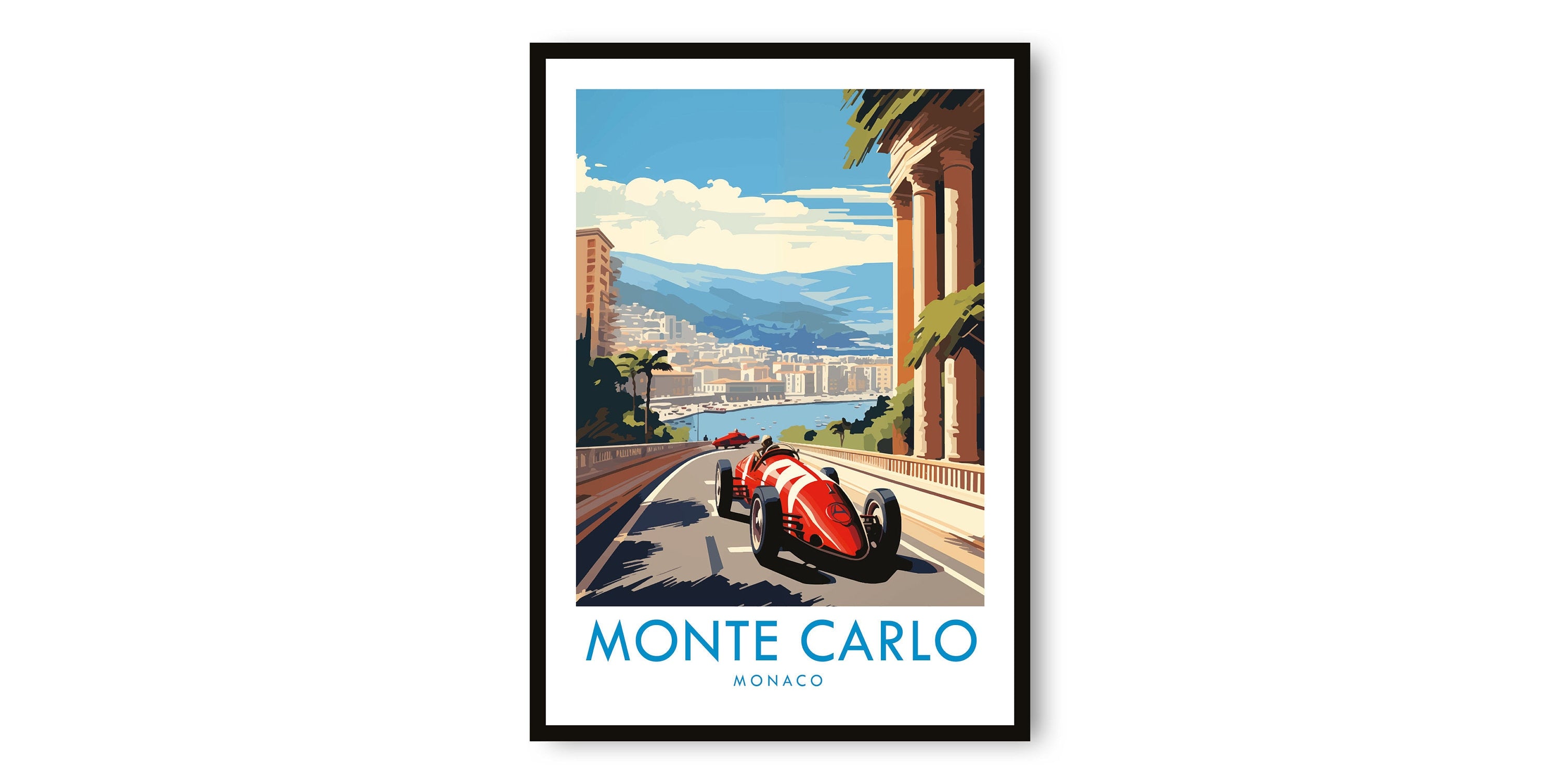 Monte Carlo Travel Print, Monte Carlo Travel Poster, Monaco Print, Travel Decor, Popular Print, Birthday Gift, A1/A2/A3/A4/A5