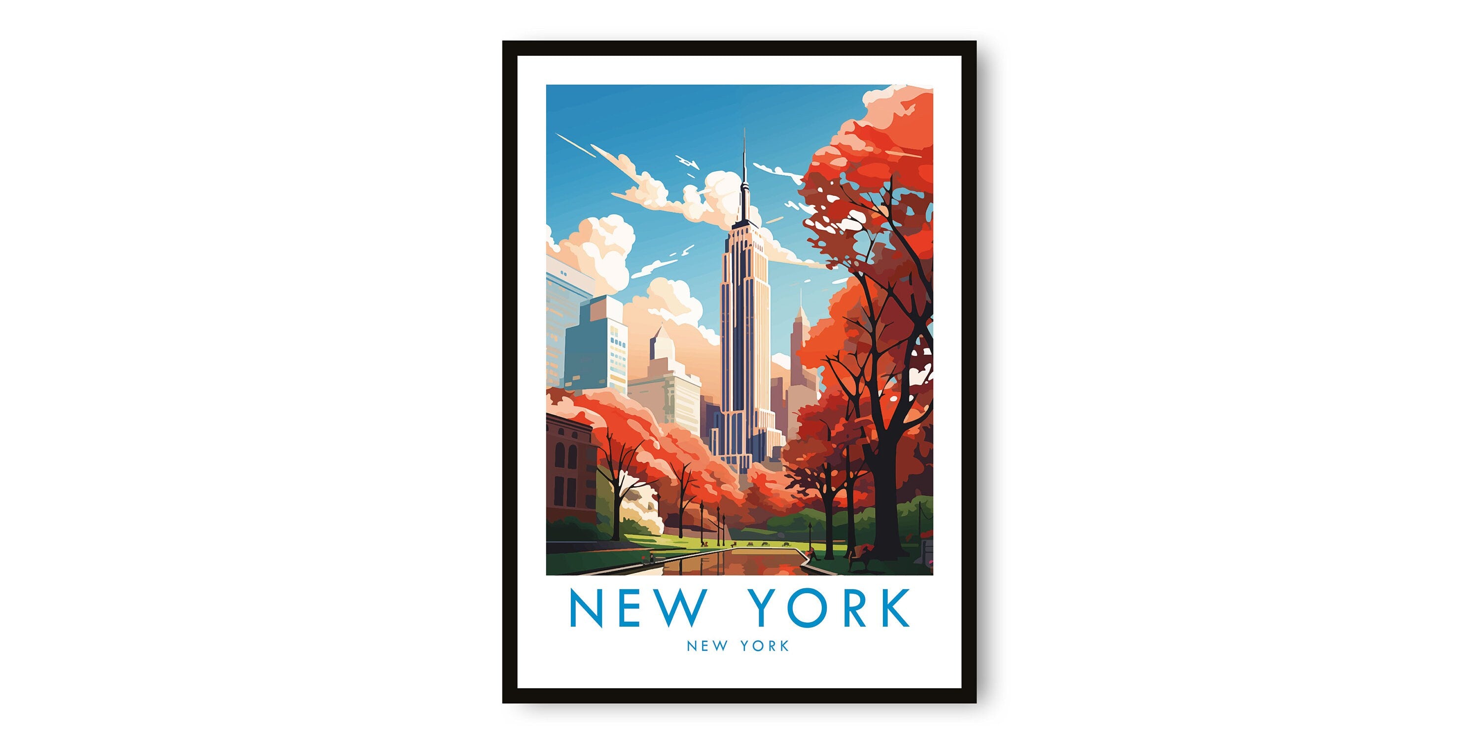 New York Travel Print, New York Travel Poster, New York Print, Travel Decor, Popular Print, Birthday Gift, A1/A2/A3/A4/A5