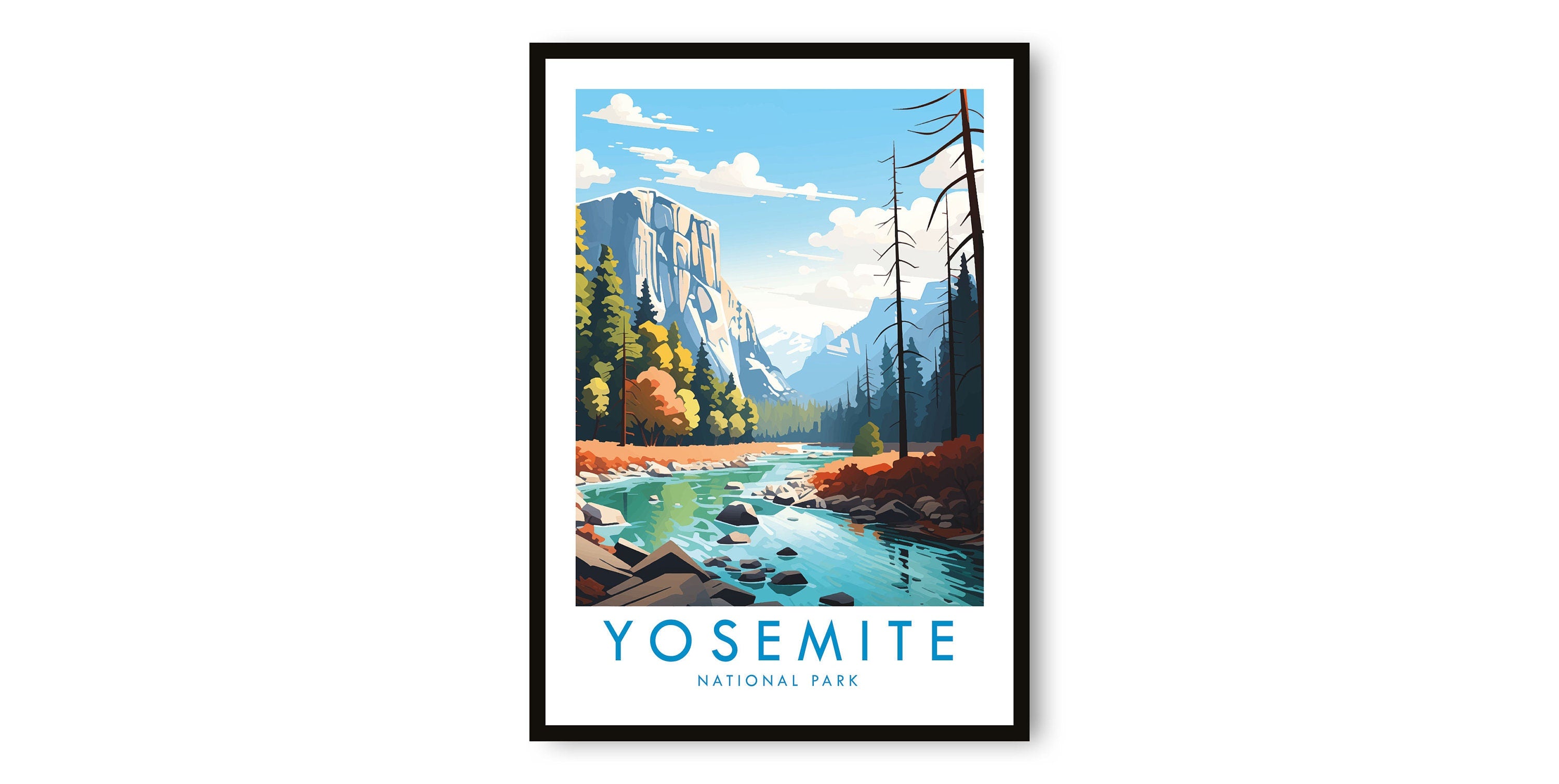 Yosemite National Park Travel Print, Yosemite Travel Poster, California Print, Travel Decor, Popular Print, Birthday Gift, A1/A2/A3/A4