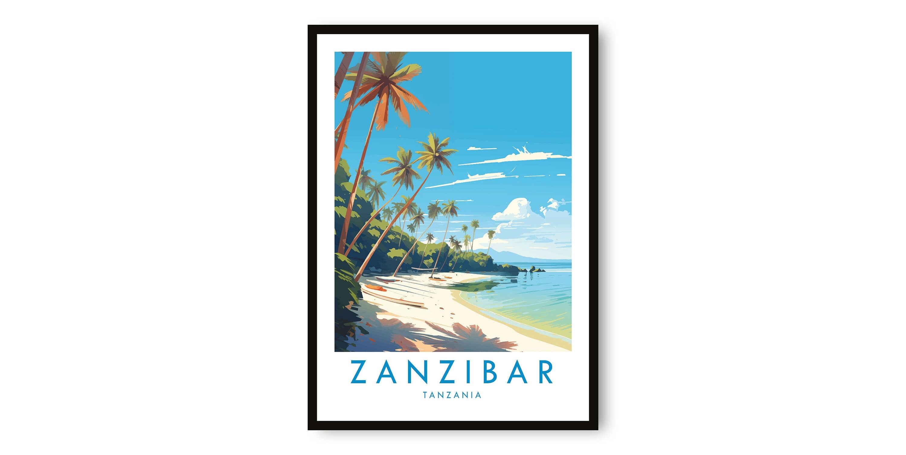 Zanzibar Travel Print, Zanzibar Travel Poster, Tanzania Print, Travel Decor, Popular Print, Birthday Gift, A1/A2/A3/A4/A5