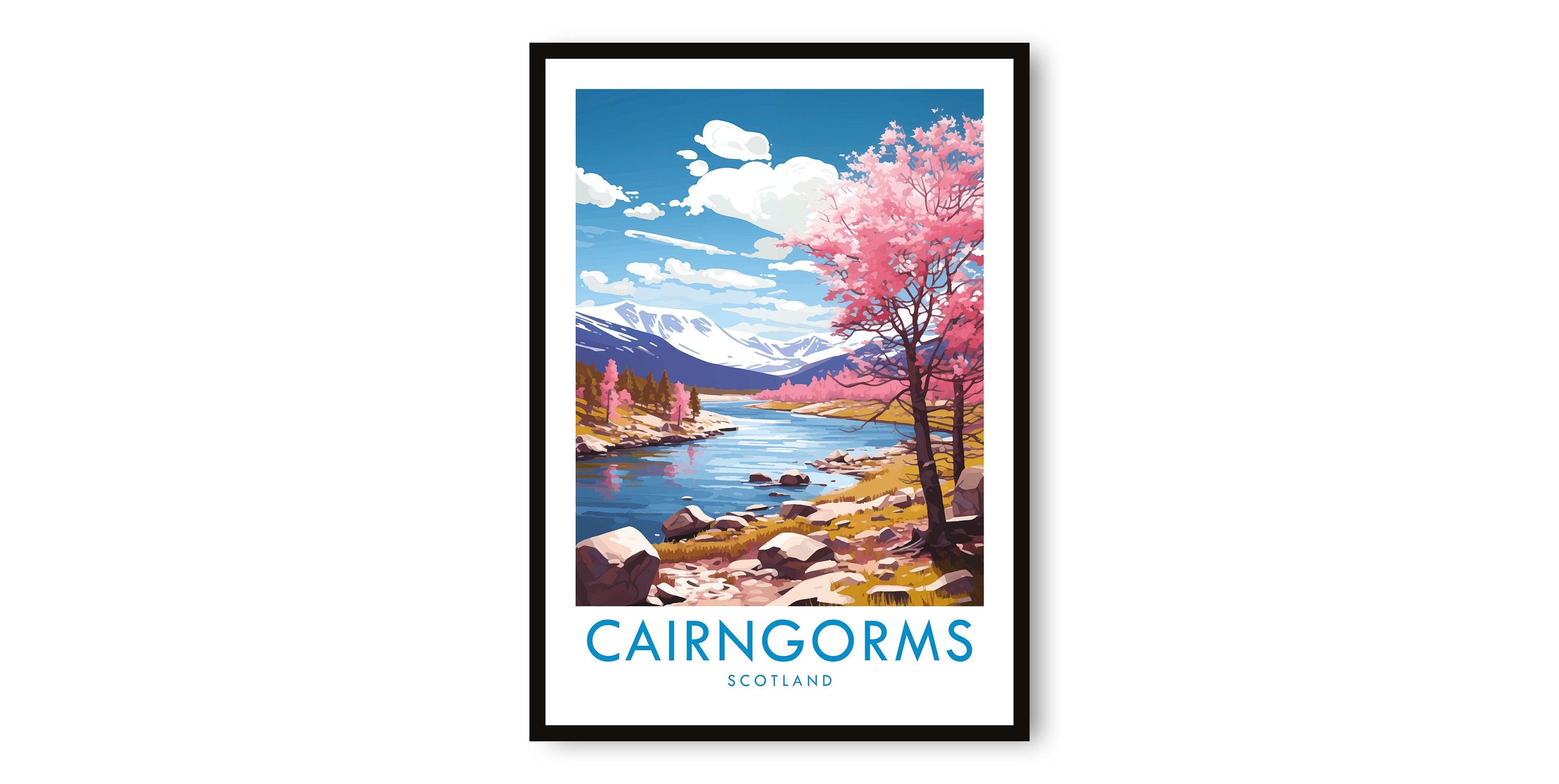 Cairngorms Travel Print, Cairngorms Travel Poster, Scotland Print, Travel Decor, Popular Print, Birthday Gift, A1/A2/A3/A4/A5