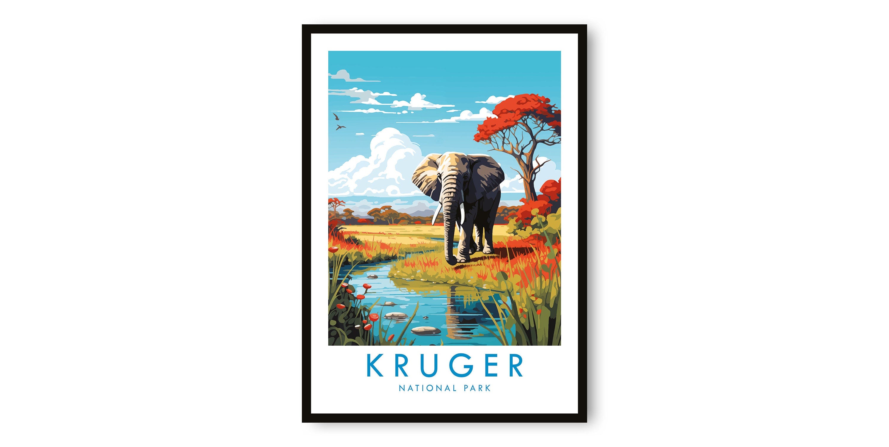 Kruger National Park Travel Print, Kruger National Park Travel Poster, Travel Decor, Popular Print, Birthday Gift, A1/A2/A3/A4/A5